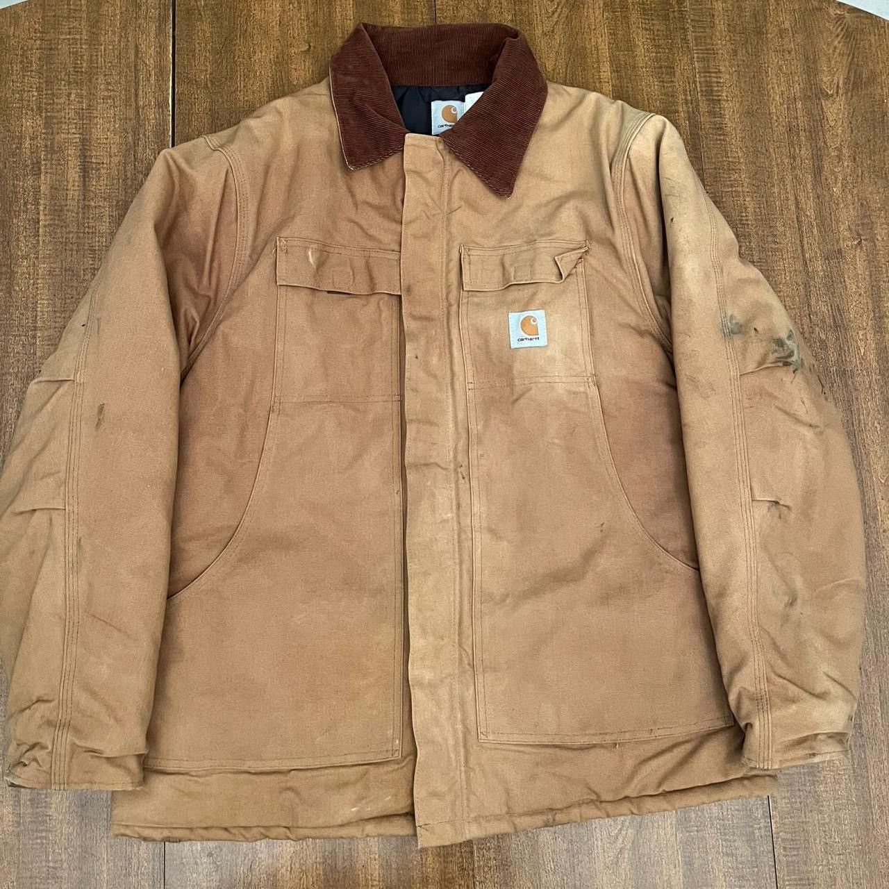 Carhartt 90s Brown Carhartt Arttic Jacket CQ186 / Union MADE Size US L / EU 52-54 / 3 - 1 Thumbnail