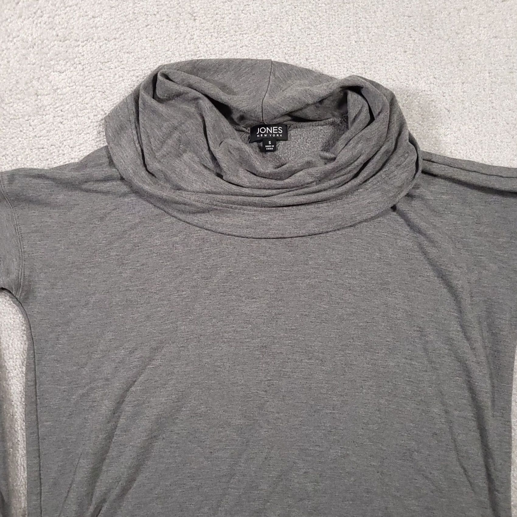 Jones New York Jones New York Sweater Women's Small Gray Cowl Neck Long Sleeve Pullover Size S / US 4 / IT 40 - 3 Thumbnail