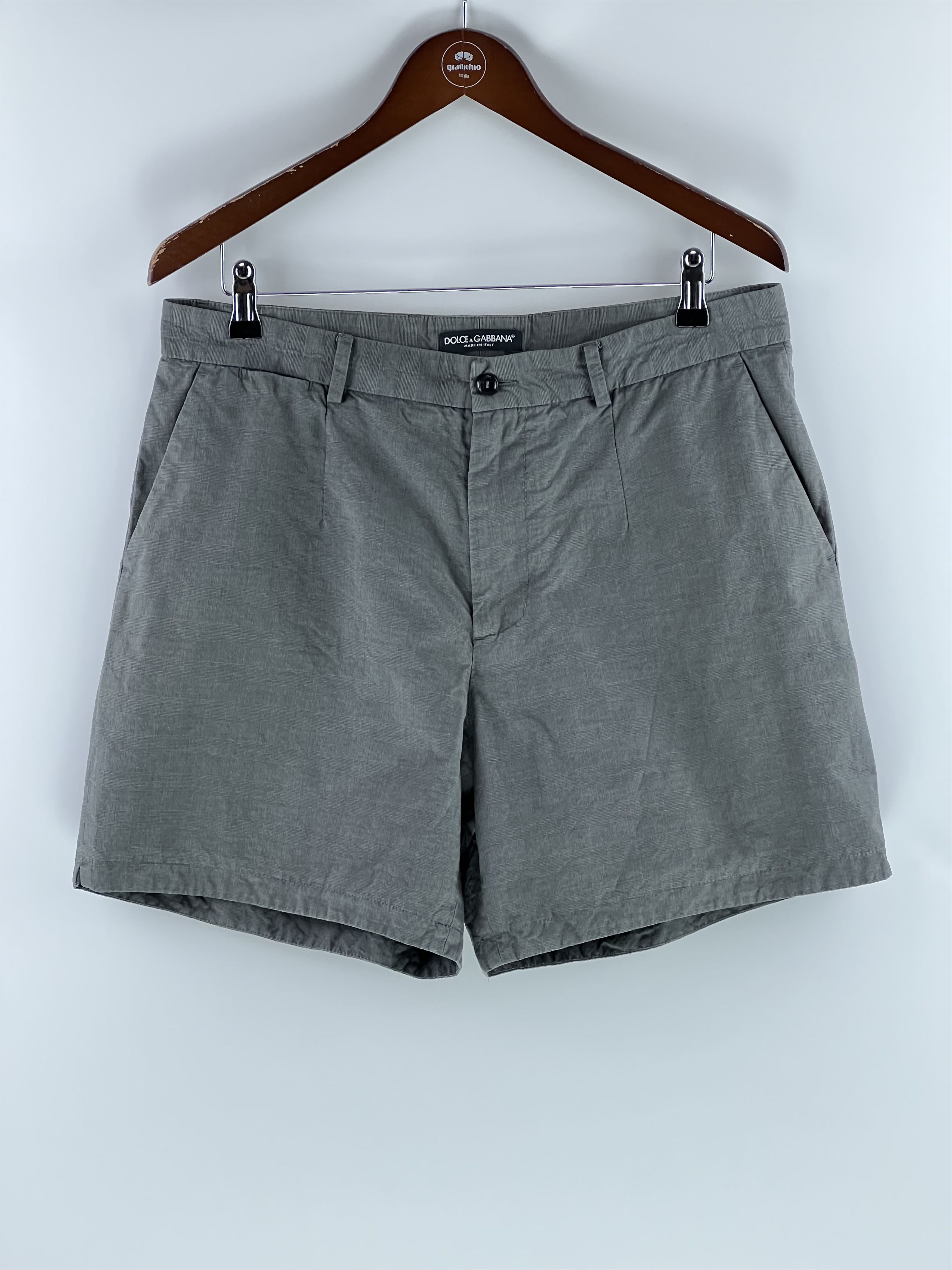 Dolce & Gabbana Dolce & Gabbana Men's Gray Cotton Check Short Size IT 52 Size US 34 / EU 50 - 1 Thumbnail
