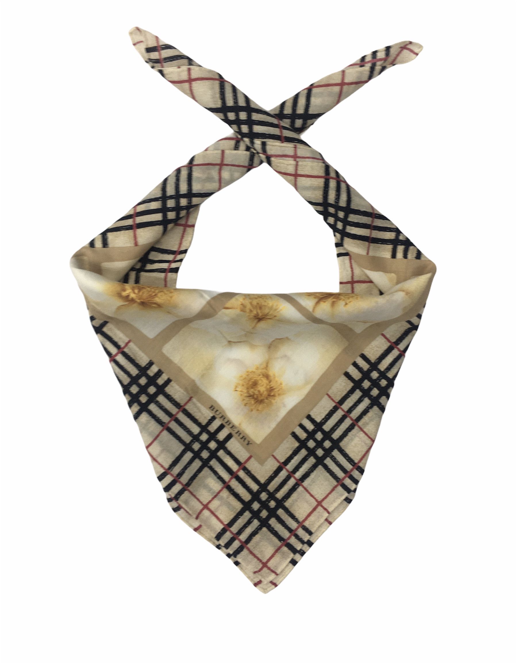 Burberry Burberry Novacheck Floral Handkerchief / Bandana - HKC0004 Size ONE SIZE - 1 Thumbnail
