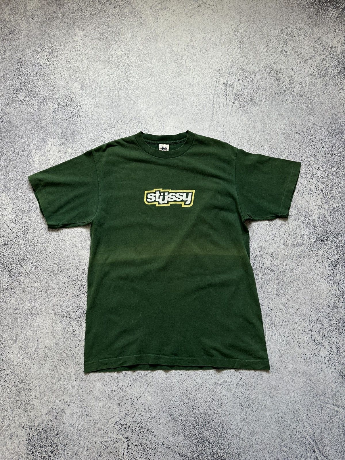 Stussy Vintage 1993-96 STUSSY Big Logo Green T-Shirt Made in USA Size US L / EU 52-54 / 3 - 2 Thumbnail