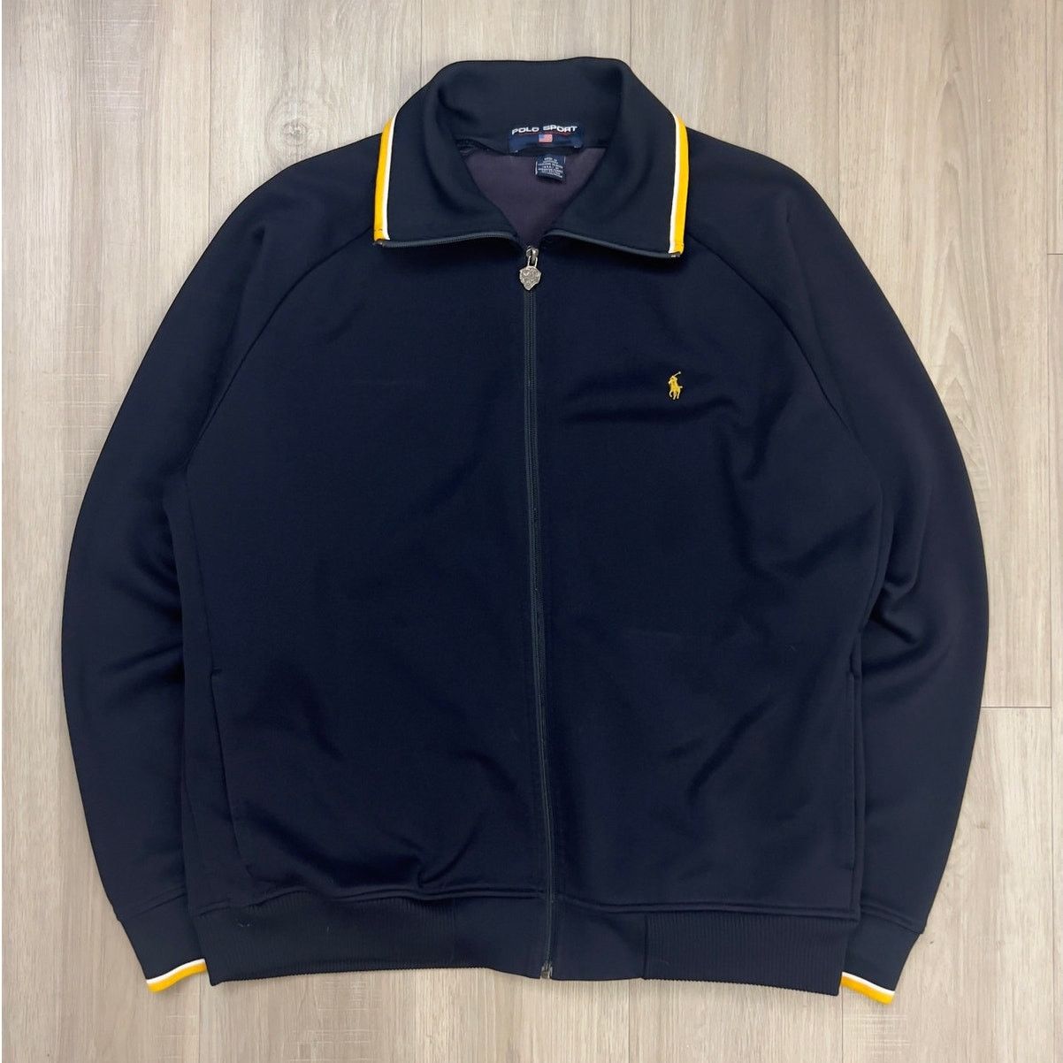 Vintage 90's Polo Sport Zip Up Track Jacket Blue XL Preppy