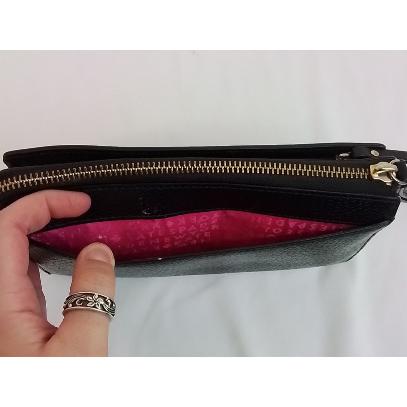 Kate Spade Kate Spade New York Leila Wristlet Wallet Black Leather Size ONE SIZE - 6 Thumbnail