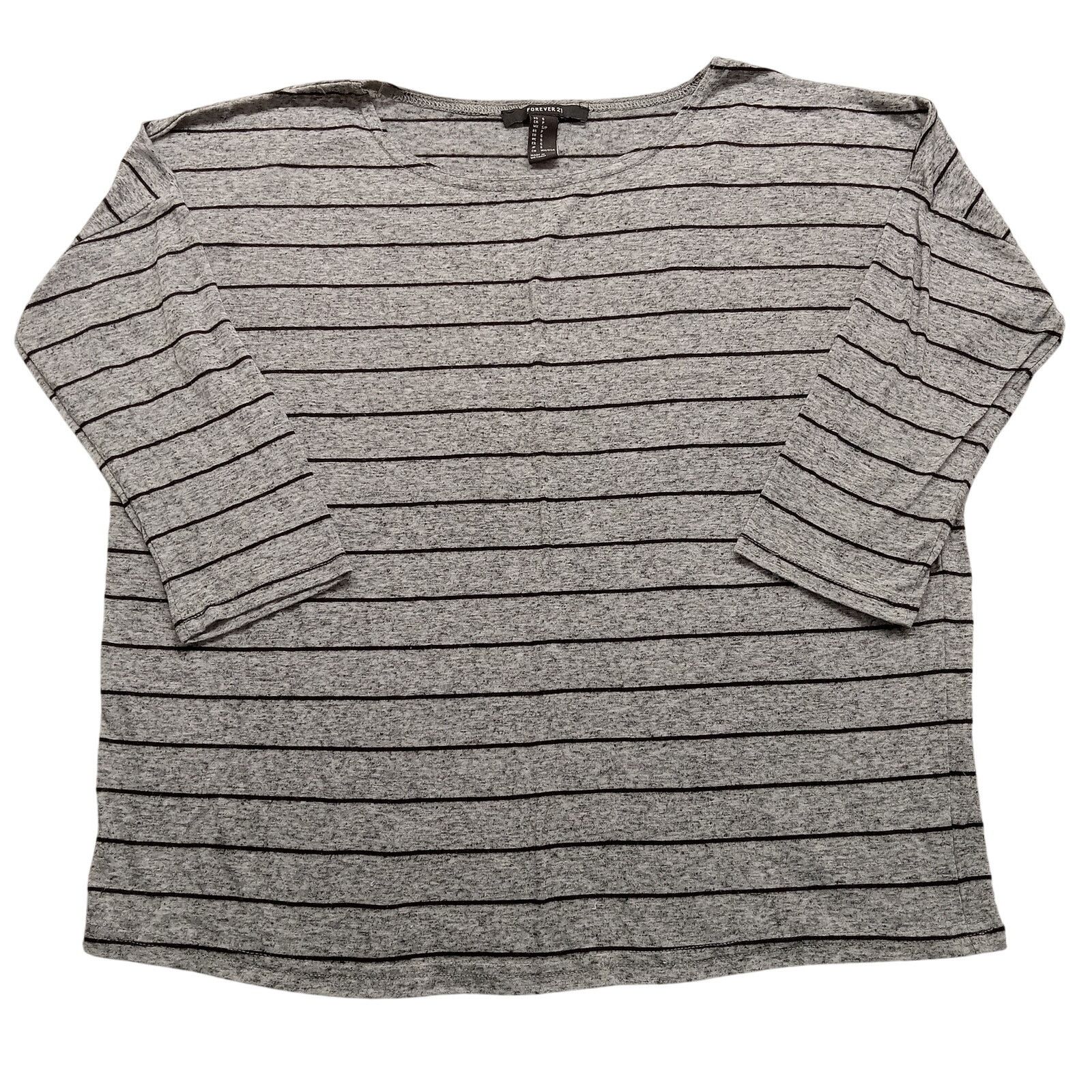 & Other Stories Forever 21 Top S Women's 3/4 Sleeve Blouse Gray Pullover Size S / US 4 / IT 40 - 1 Thumbnail