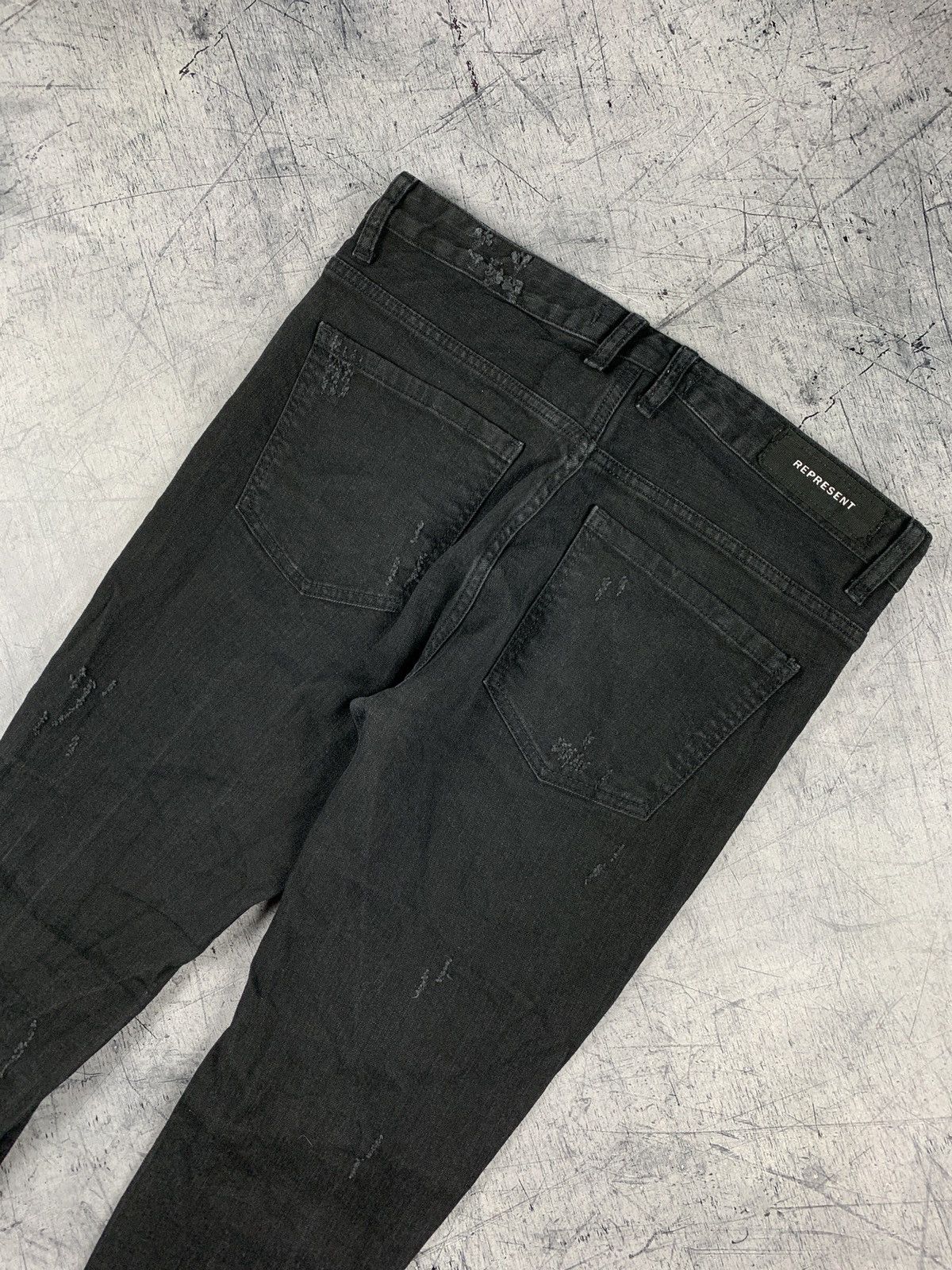 Represent Clo. Represent Clo. Knee Destroyer Denim Black Skinny Jeans Sz 30 Size US 30 / EU 46 - 11 Thumbnail