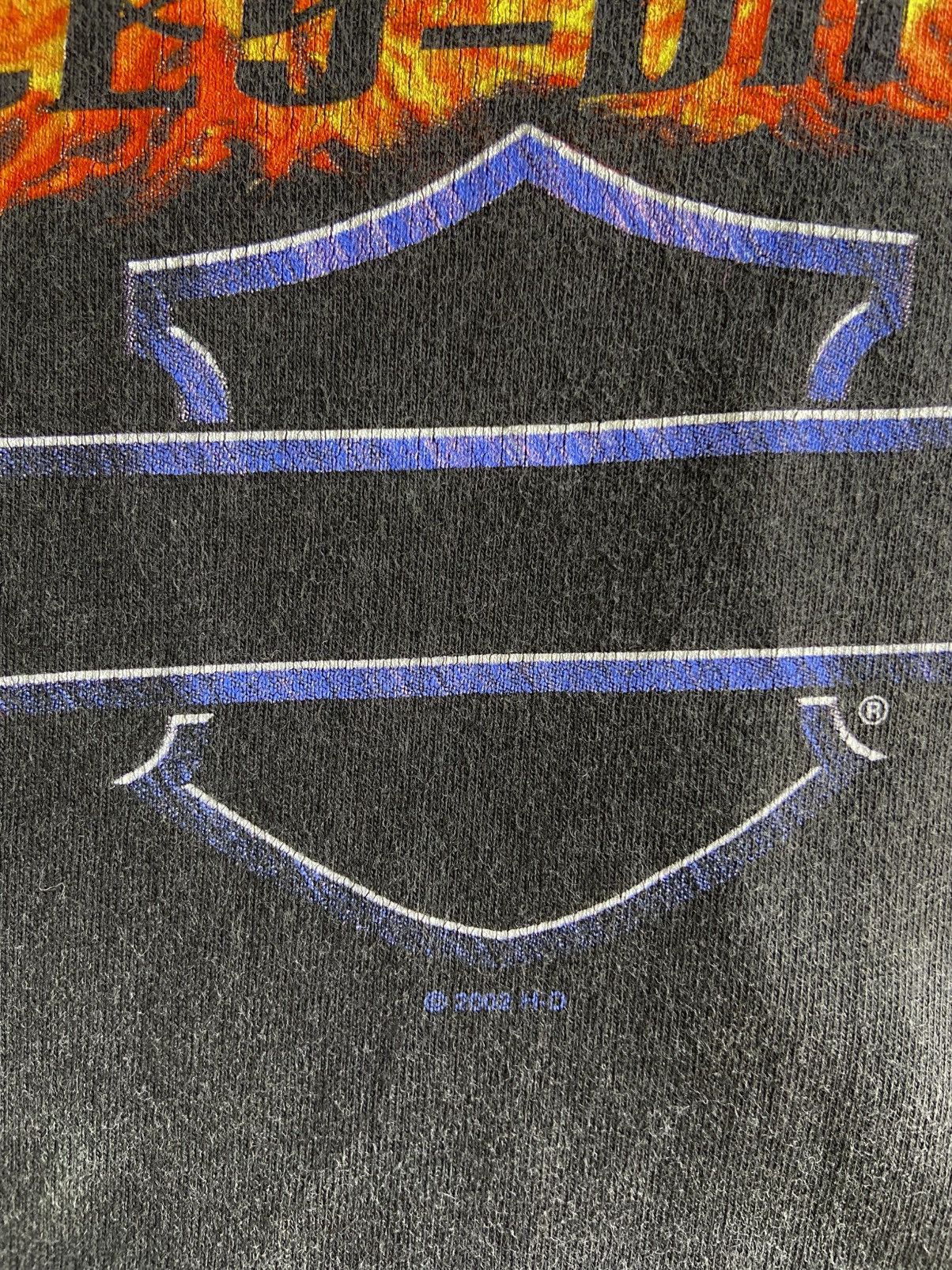 Harley Davidson Vintage Harley Davidson 2002’s flame logo T shirt Size US M / EU 48-50 / 2 - 4 Thumbnail