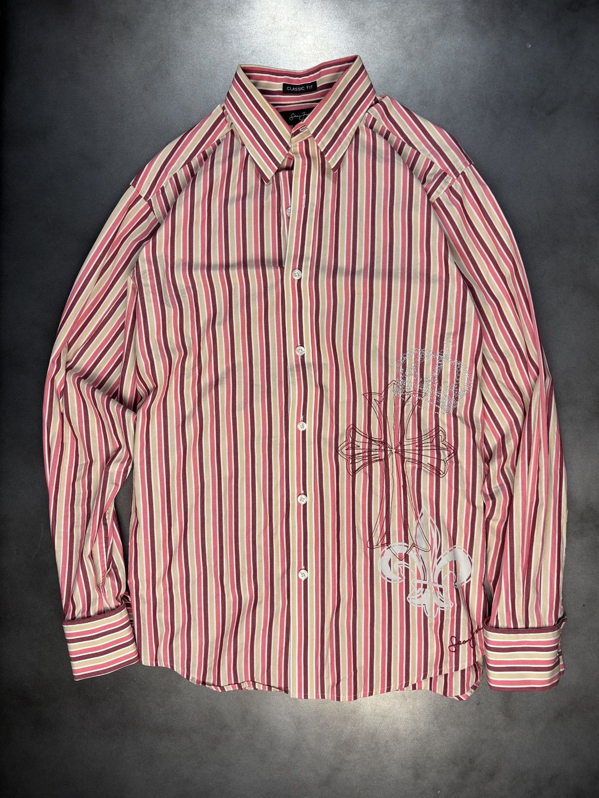 Sean John × Vintage 2000s Sean John Button Up Y2K Vintage Dress Shirt Affliction Size US S / EU 44-46 / 1 - 11 Thumbnail