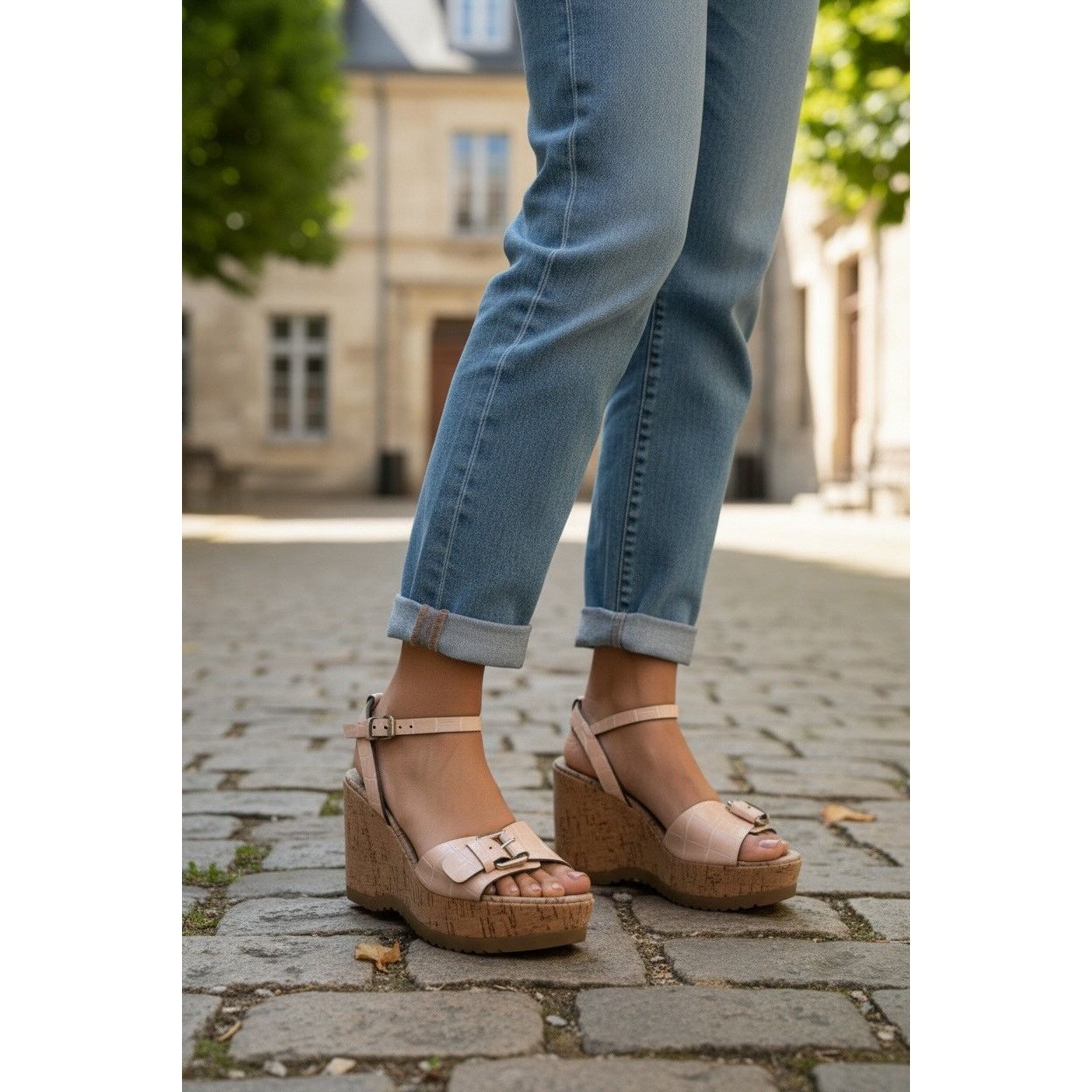 Stella McCartney Stella Mccartney Cork Heel Sandals Size 7 Size US 7 / IT 37 - 2 Thumbnail