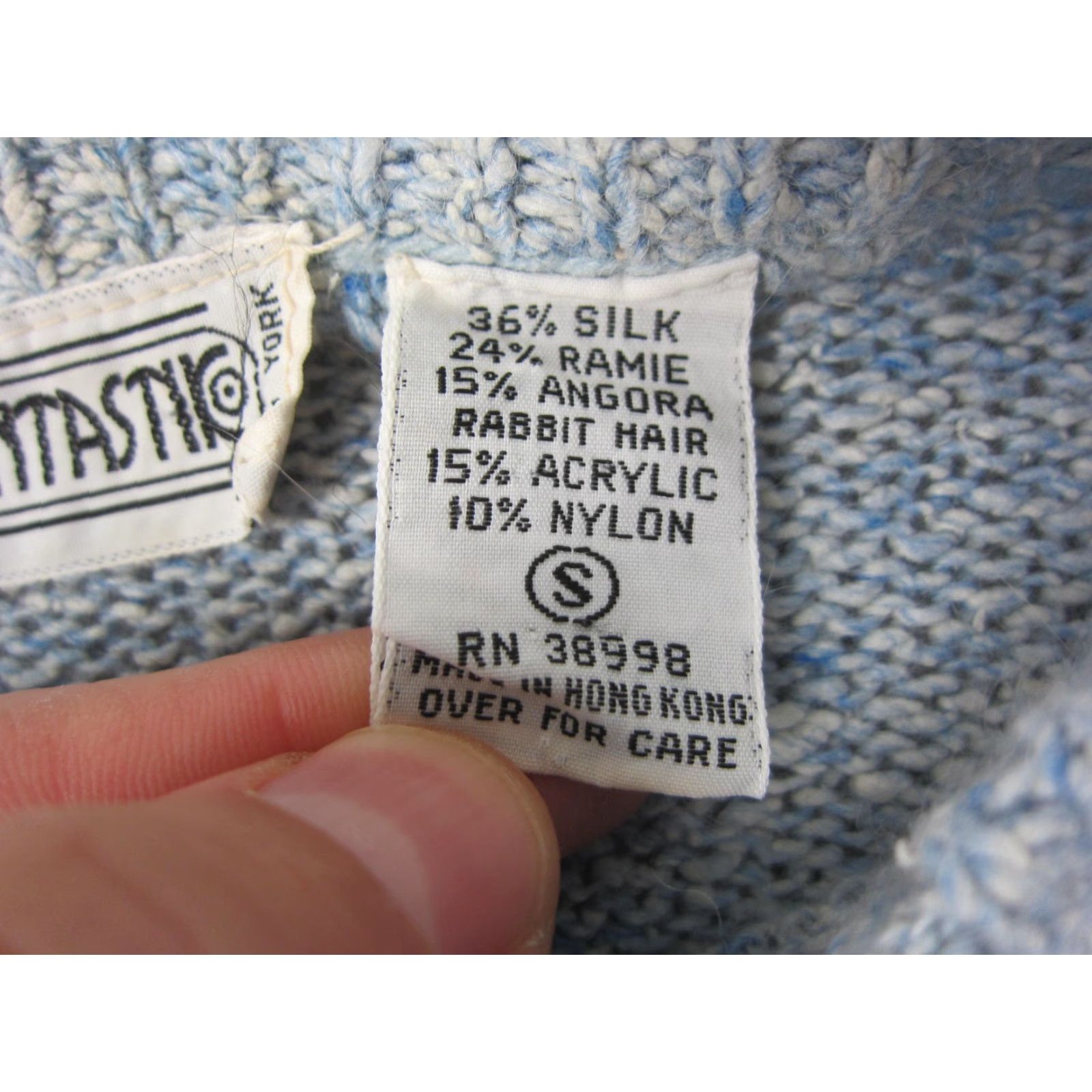 Vintage VINTAGE Fantastic Sweater Womens Small S Blue Silk Angora Floral Embroidered 90s Size S / US 4 / IT 40 - 4 Thumbnail