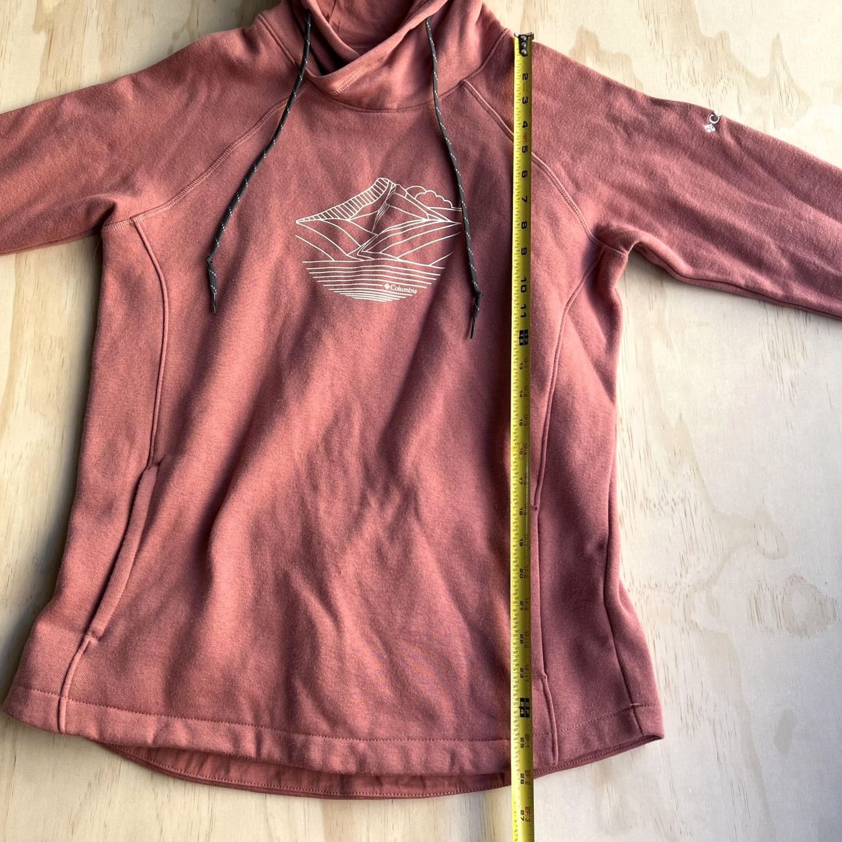 Pinko Columbia Hoodie Womens S Pink Mountain Graphic Fleece Pullover Hiking Size S / US 4 / IT 40 - 5 Thumbnail