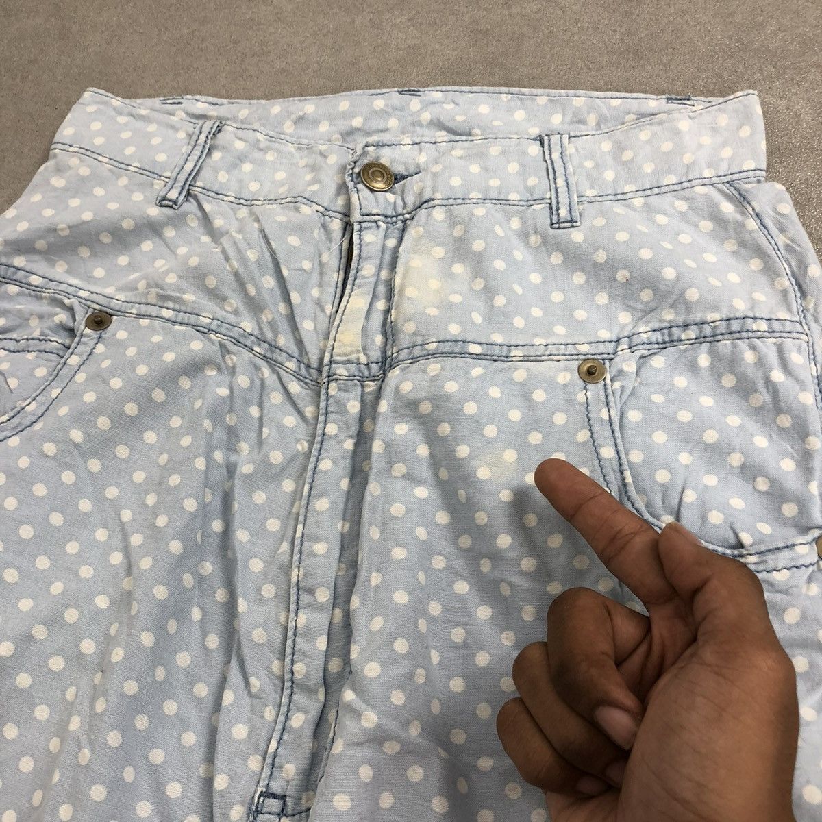 Issey Miyake × Japanese Brand × mercibeaucoup 🇯🇵2000s Issey Miyake Mercibeaucoup Drop Crotch Polkadot Pants Size US 27 - 21 Thumbnail