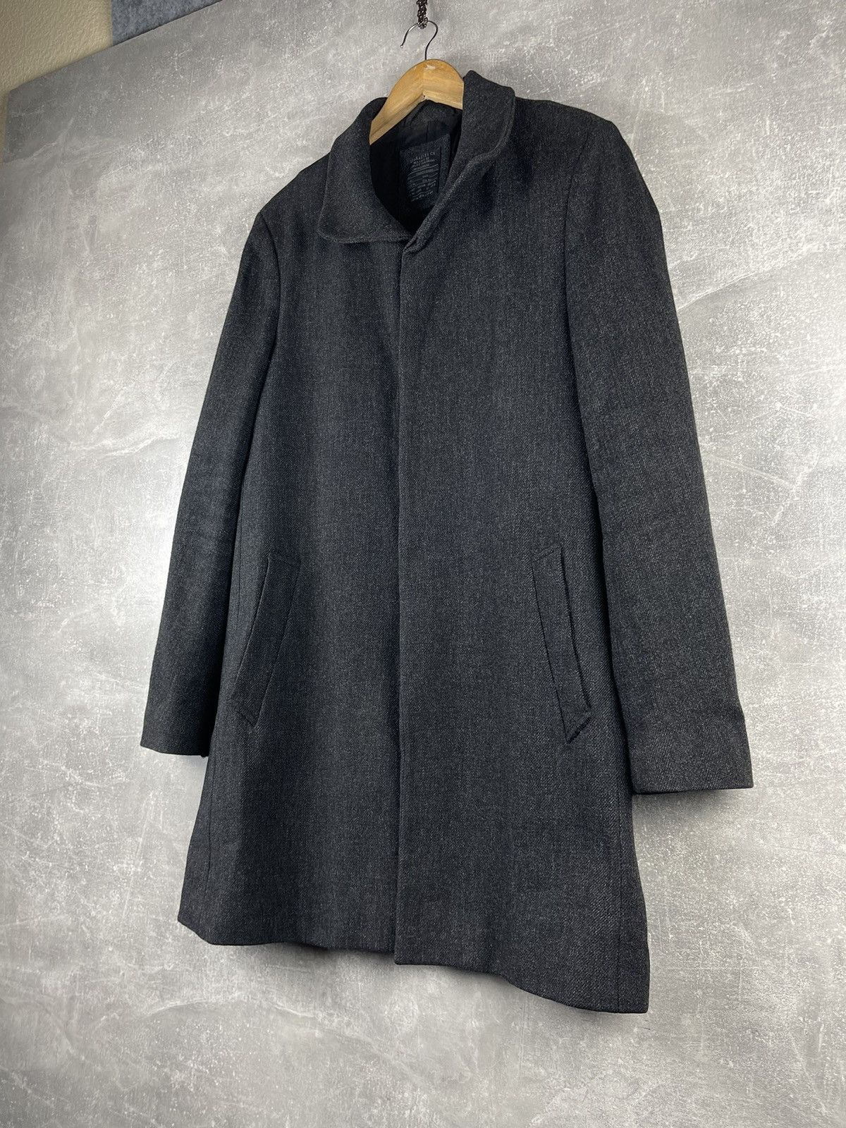 Allsaints Allsaints Co. Tailored Wool Coat Charcoal Gray Size 38 2010s Size US M / EU 48-50 / 2 - 2 Thumbnail