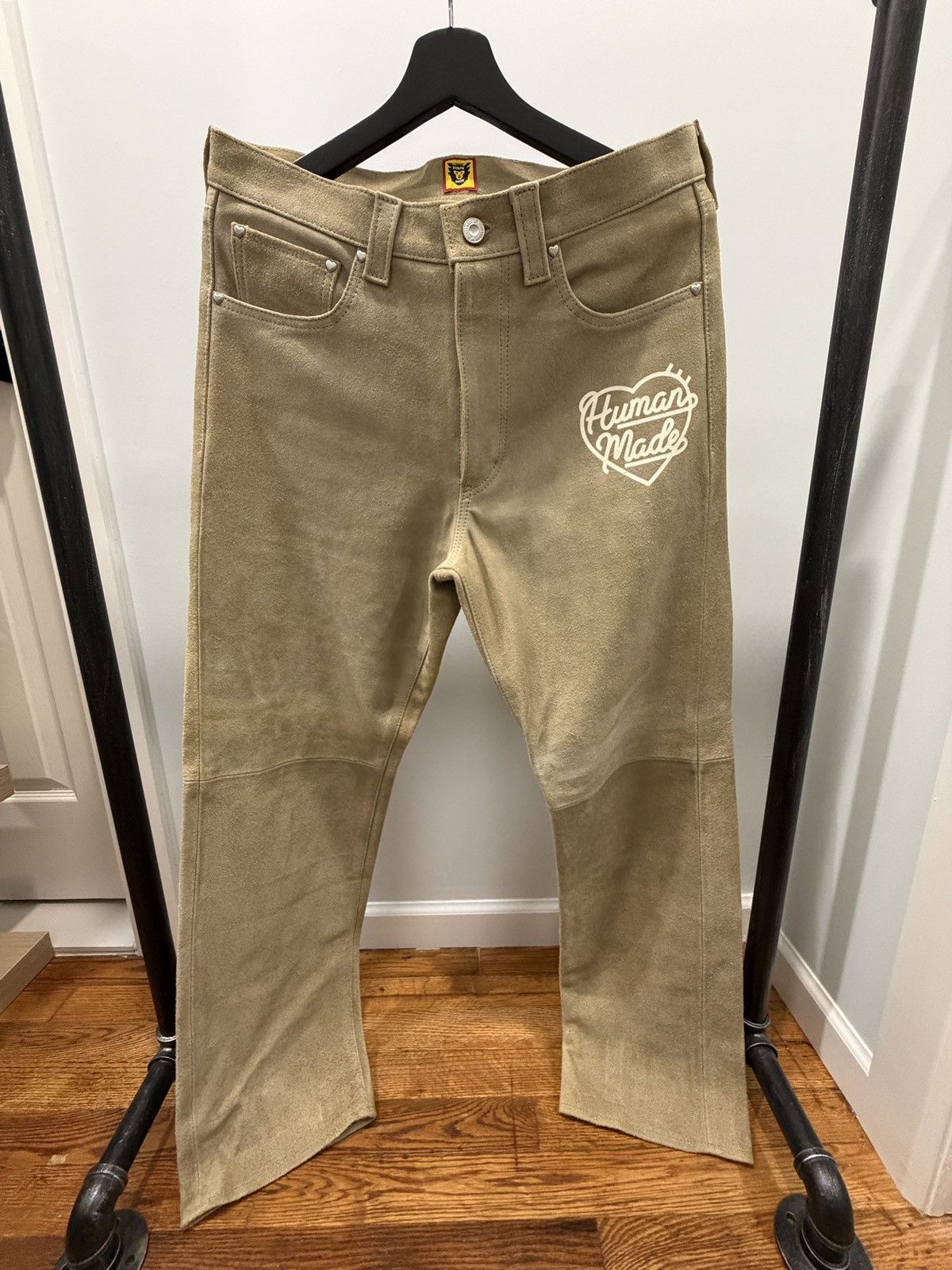 Human Made Human Made Suede Leather Pants - Beige Size US 32 / EU 48 - 3 Thumbnail