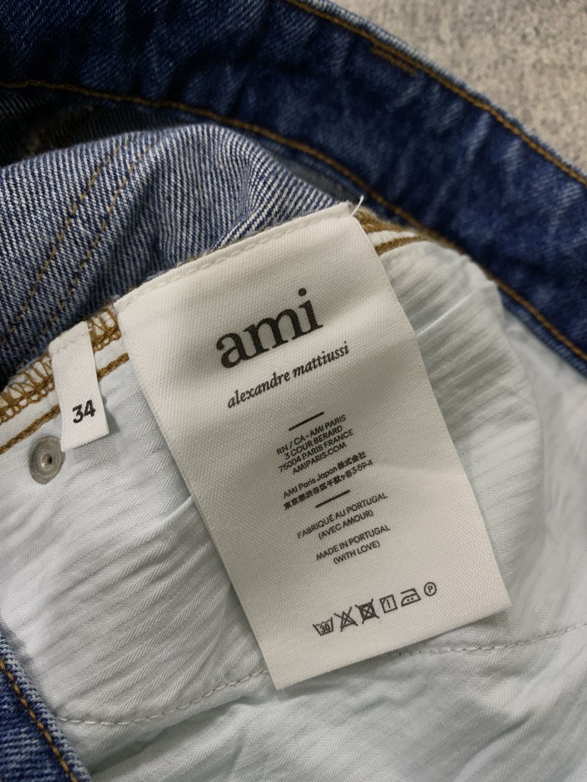 AMI 🐍 AMI Paris Alex Fit Blue Jeans Size US 34 / EU 50 - 8 Thumbnail