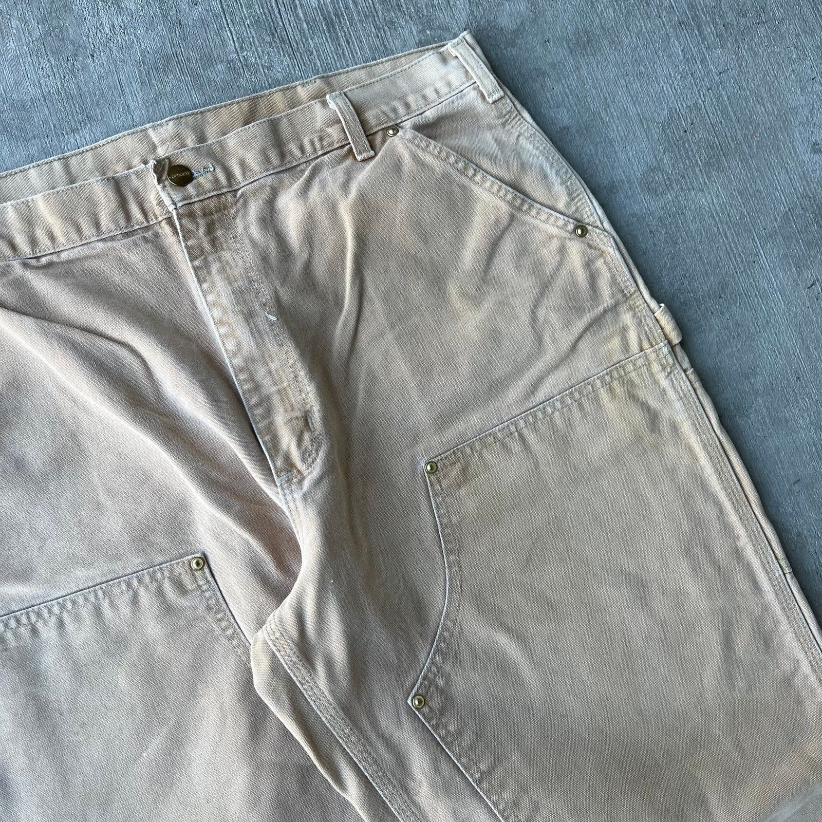 Carhartt × Vintage Carhartt brown faded double knee work wear carpenter pants Size US 37 - 8 Thumbnail