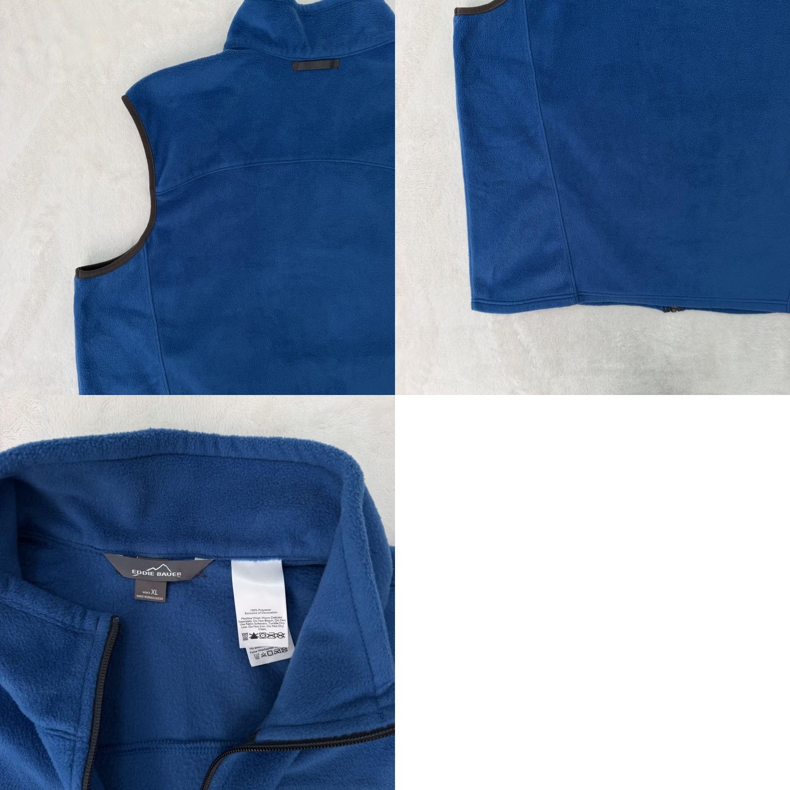 Eddie Bauer Eddie Bauer Vest Mens XL Blue Fleece Full Zip Stand Collar Outdoor Casual Size US XL / EU 56 / 4 - 9 Thumbnail