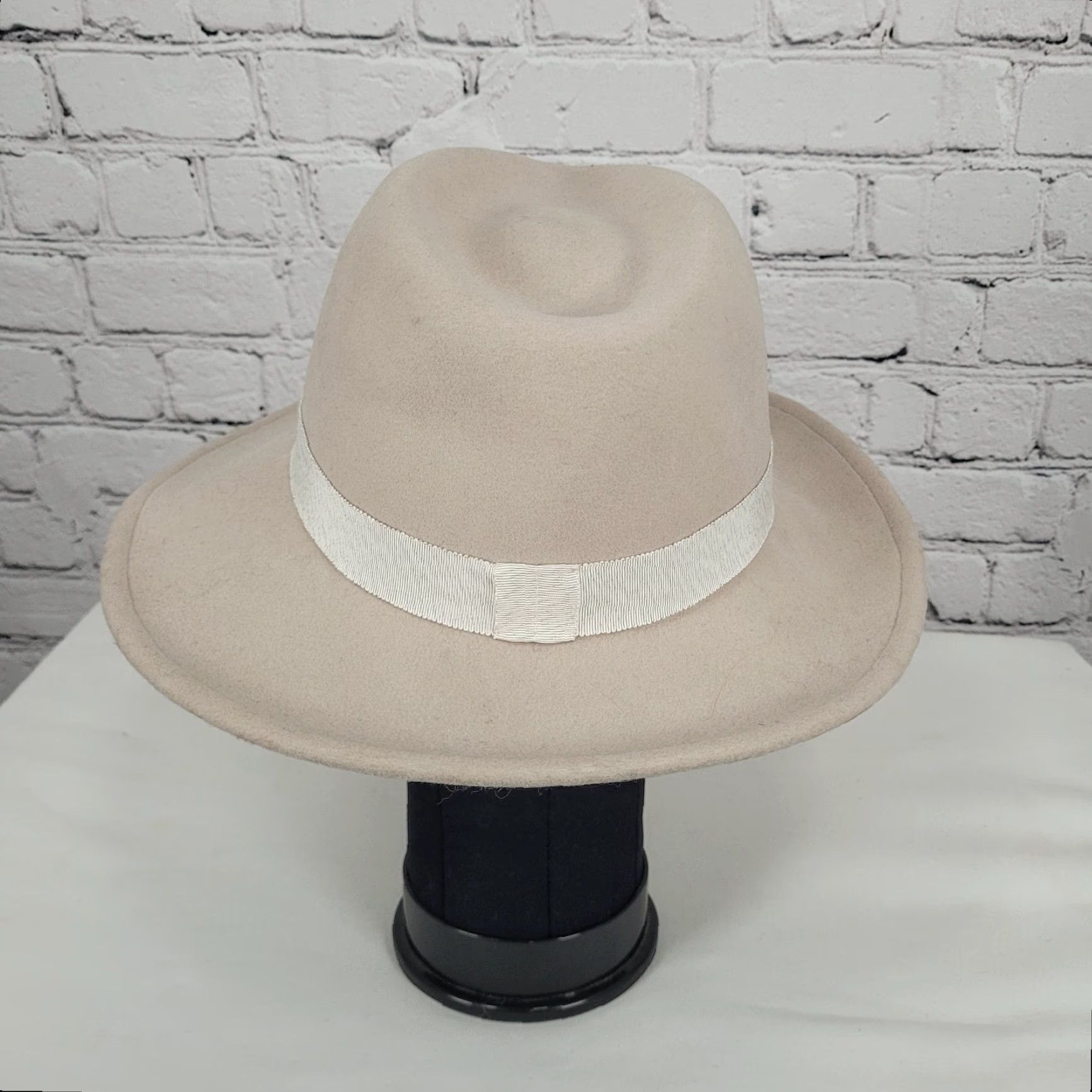 FELT Yestadt Millinery Fedora Hat Women One Size Beige Felt Wide Brim Packable Lightweight, Classic Size ONE SIZE - 2 Thumbnail
