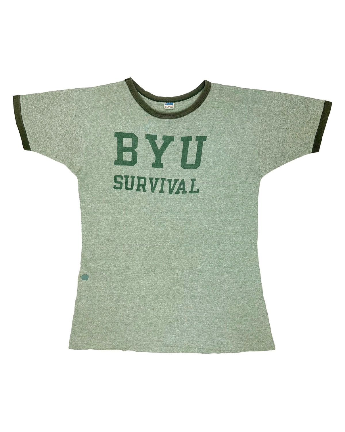 Champion × Vintage 70s Champion “BYU Survival” Program/Course Ringer T-shirt Size US M / EU 48-50 / 2 - 1 Thumbnail