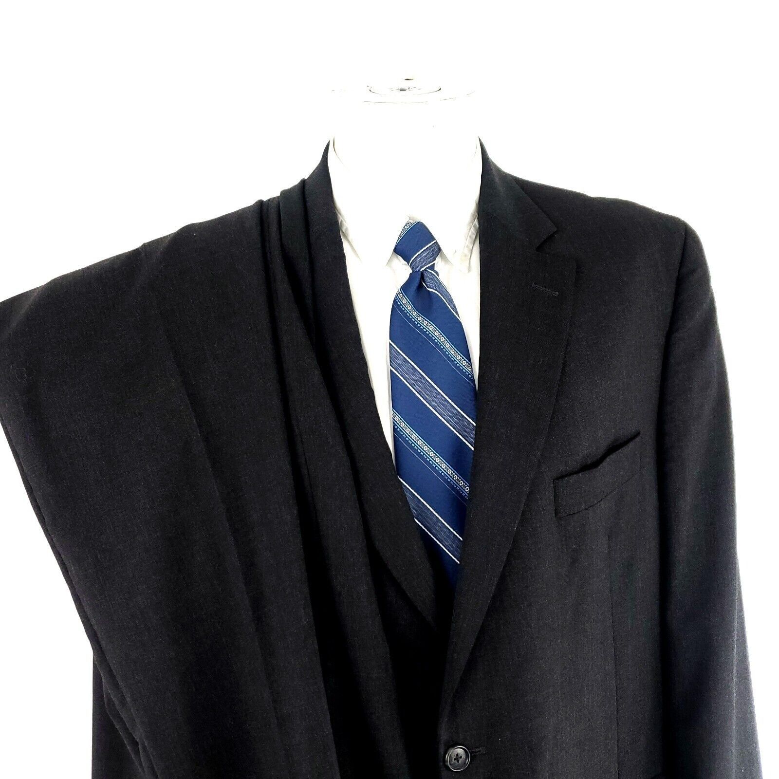Jack Victor Jack Victor Vogue Ct Wool 2 Button 2 Piece Suit 44L Gray 42/ Size 44L - 1 Thumbnail