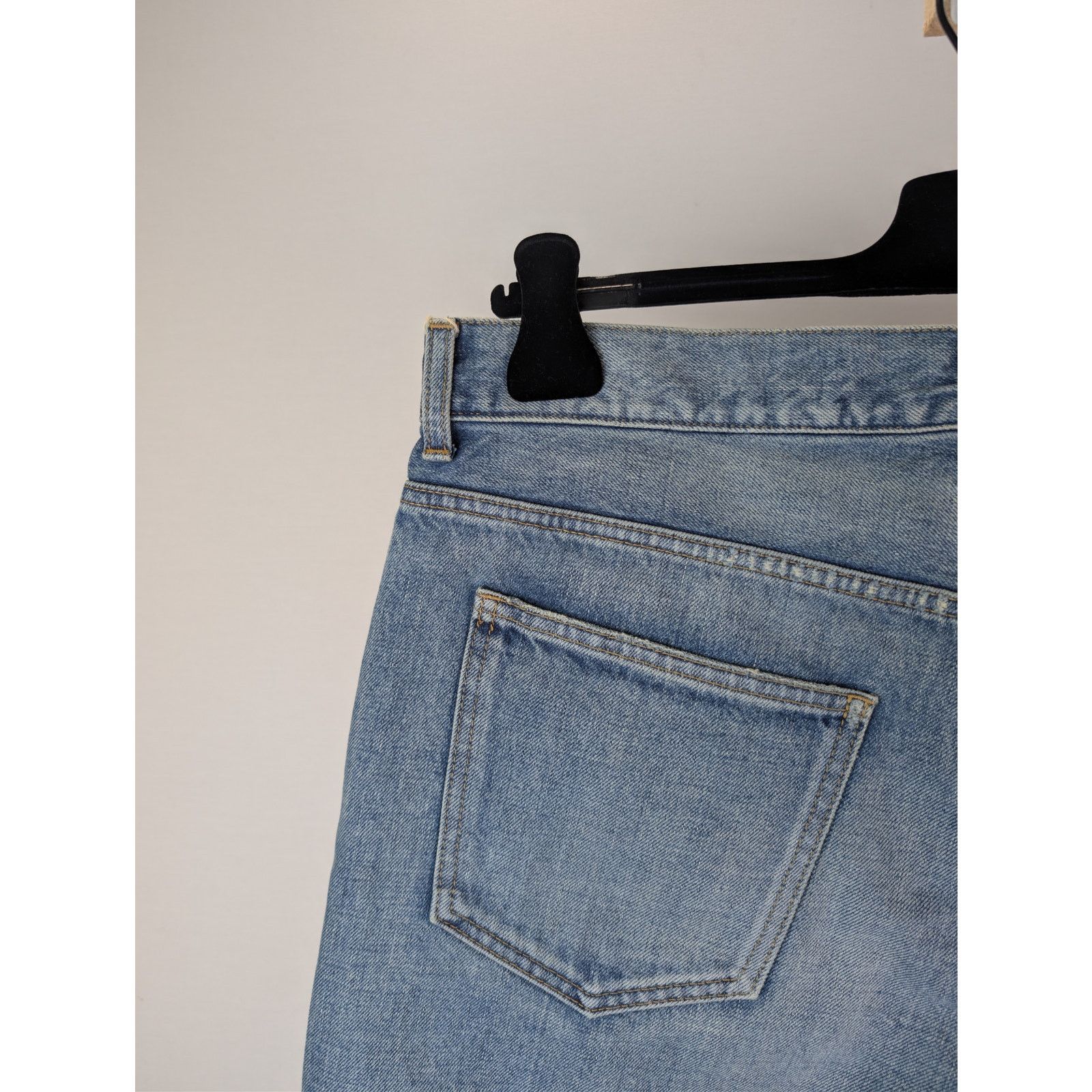 Saint Laurent Paris o1rshd1 Adjusted Maxi Long Baggy Denim Jeans Charlotte Blue Size US 32 / EU 48 - 14 Thumbnail
