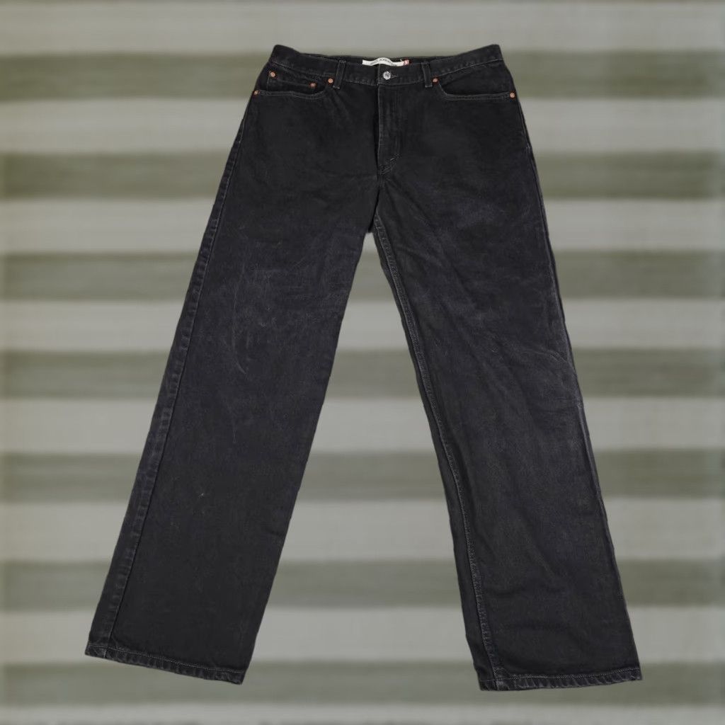VINTAGE Levi's Jeans Mens 38x34 Black 550 Relaxed Fit Tapered Leg Denim Pants 90s Gothic Grunge Mens