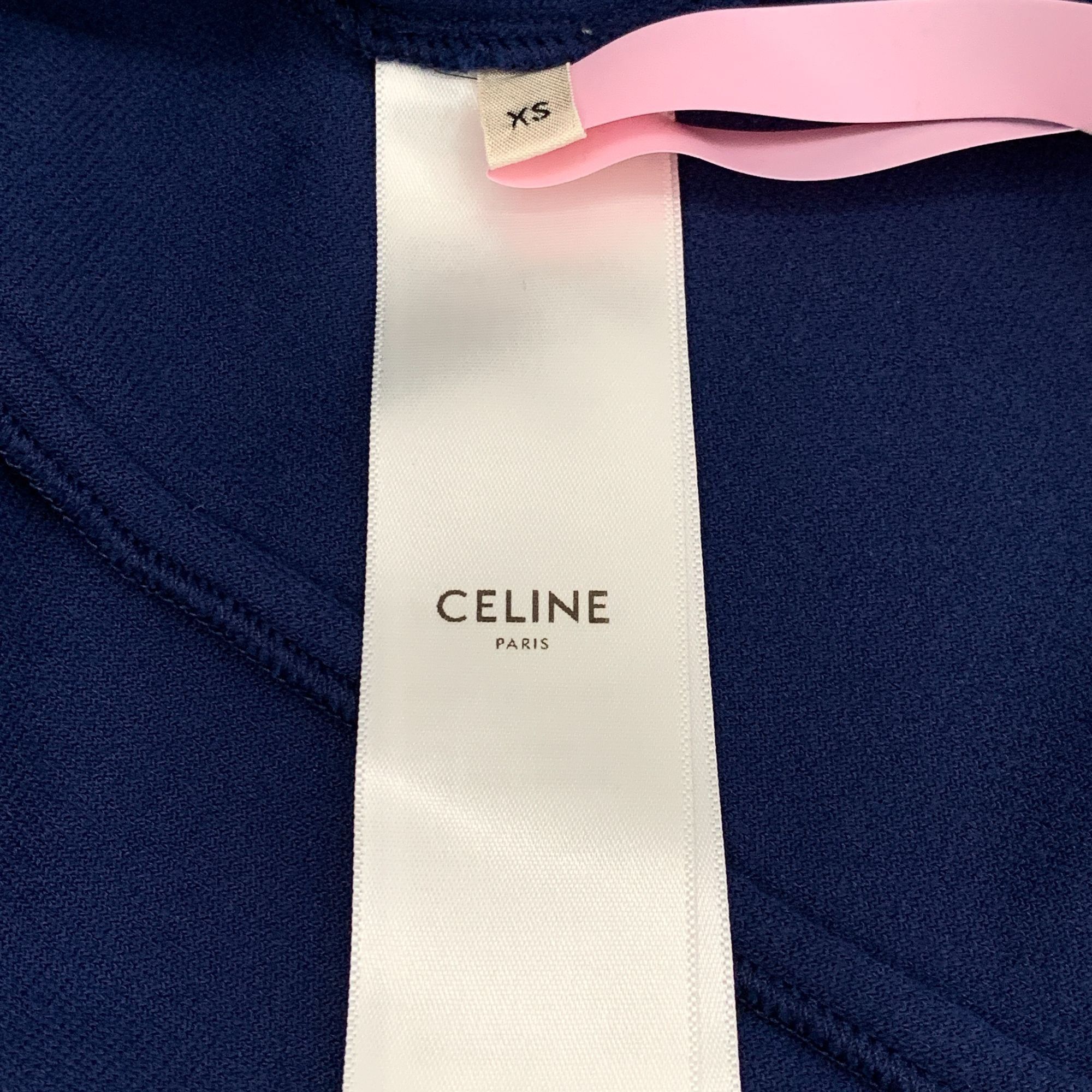 Celine Celine Paris Deep Blue Cotton Blend Zip-Up Jacket XS With Ar Size XS / US 0-2 / IT 36-38 - 5 Thumbnail