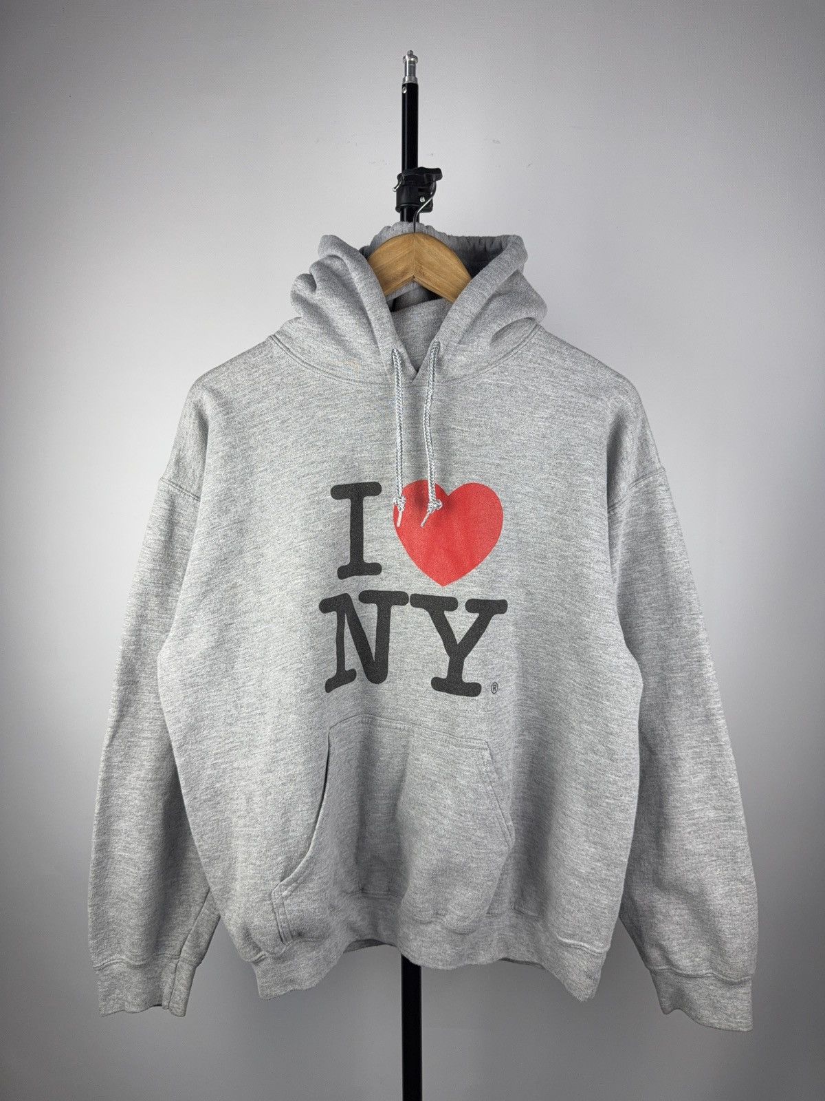 I Love NY × Vintage VINTAGE 00s USA Y2K "I LOVE NY" BOXY FIT HOODIE Size US M / EU 48-50 / 2 - 1 Thumbnail