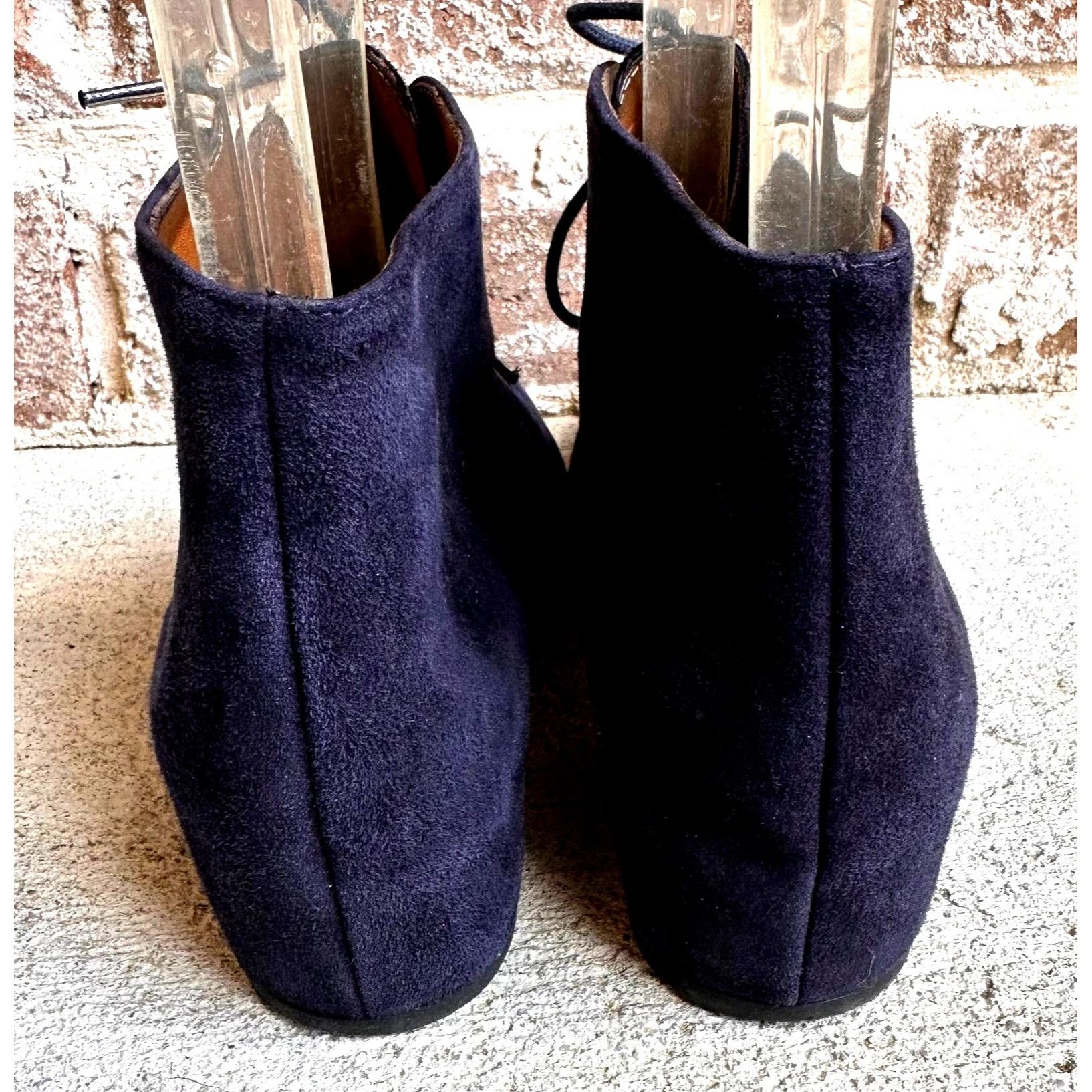 Aquatalia × Vintage Aquatalia Blue Suede Chukka Boots Lace Up Ladies 6 Italy Size US 6 / IT 36 - 4 Thumbnail