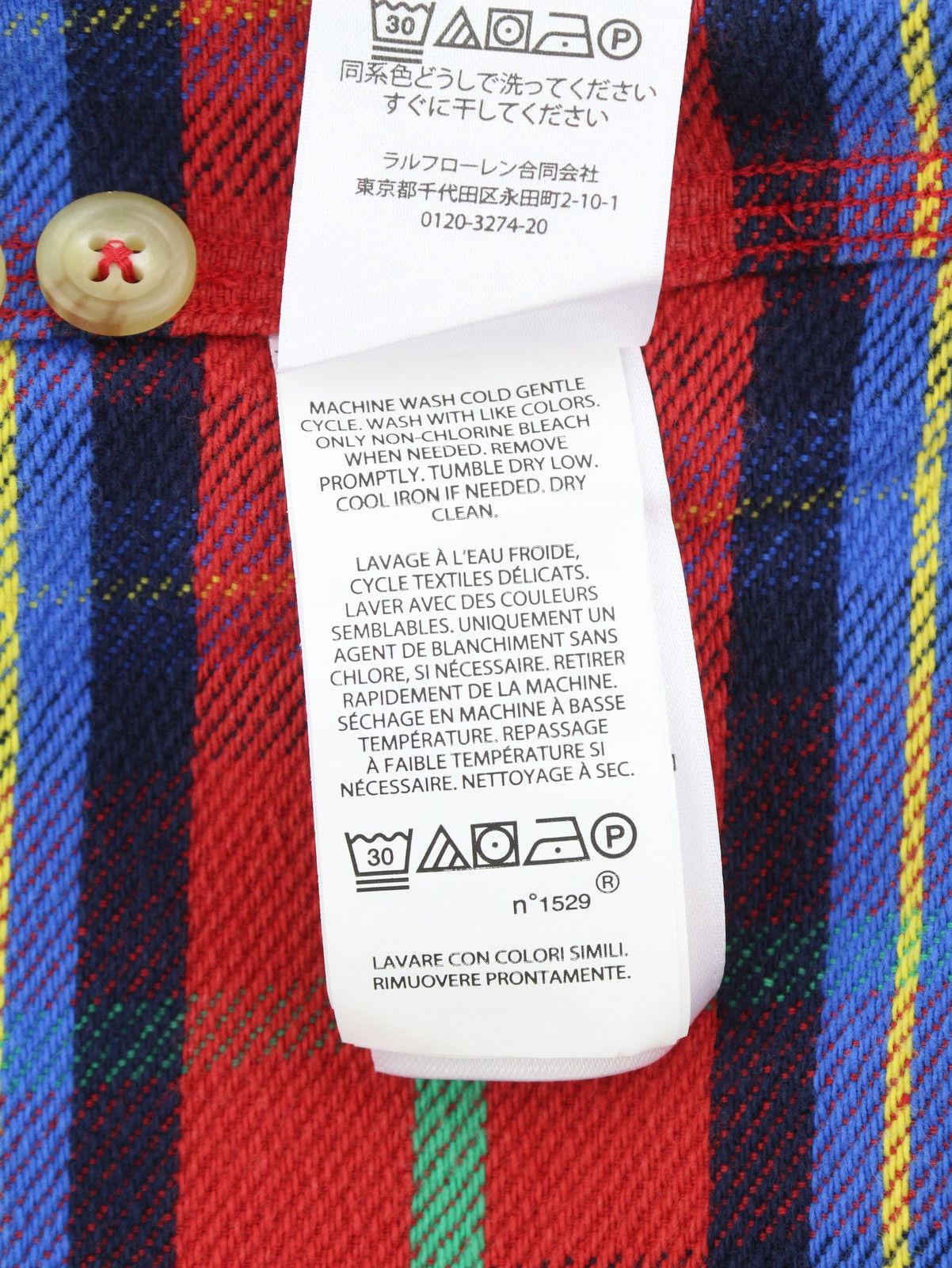Ralph Lauren M Red Plaid Fit Spread Neck Button-Up Logo 87033 Size US M / EU 48-50 / 2 - 9 Thumbnail