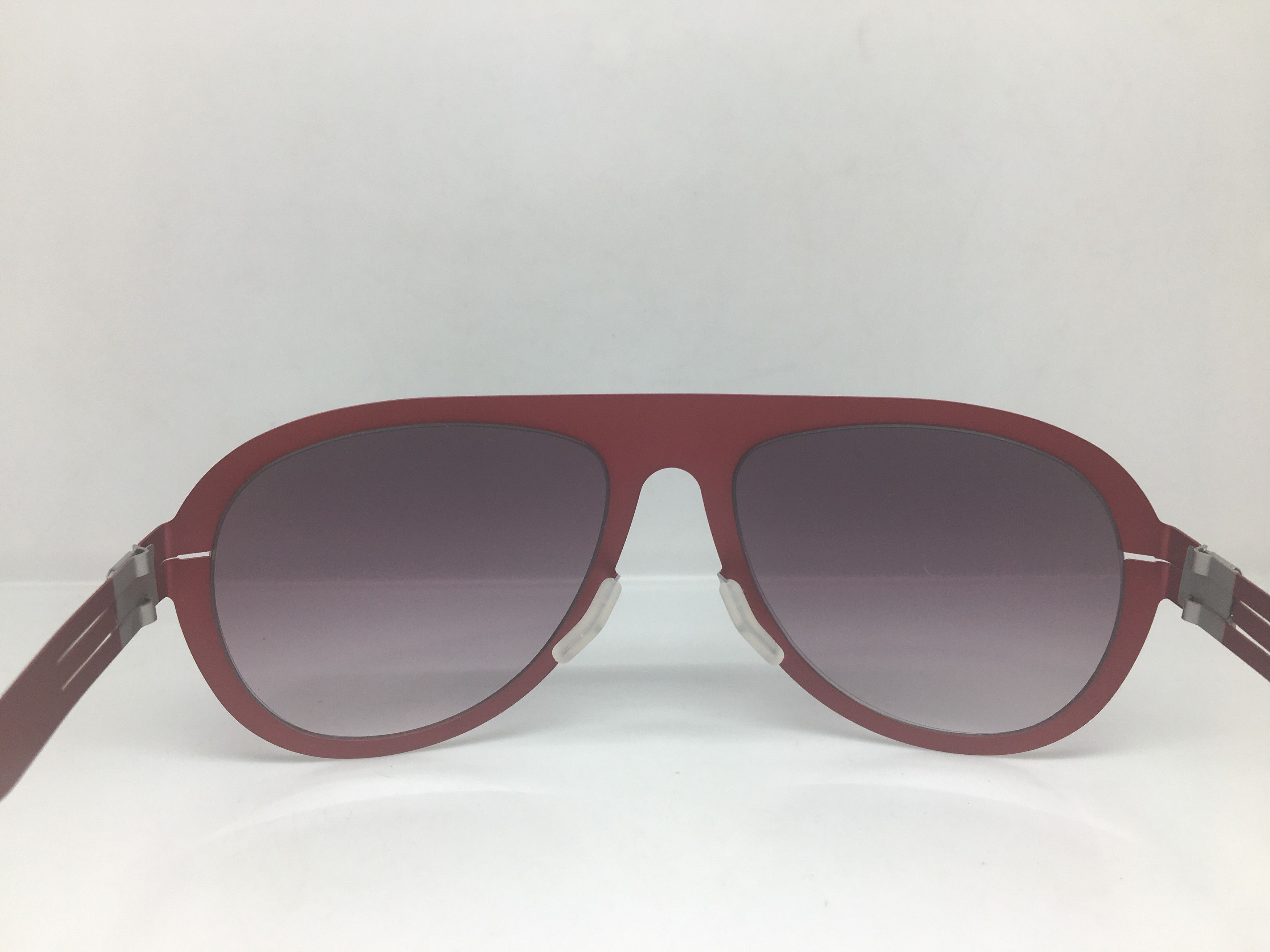 Other Silver Red Alloy Aviator Sunglasses Frame Pilot Size ONE SIZE - 4 Thumbnail