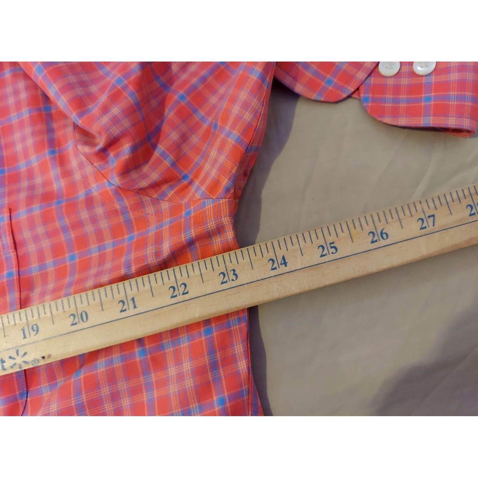 Brooks Brothers Brooks Brothers Dress Shirt L Large Orange Cotton Mens Button Regular Shirt Size 42R - 4 Thumbnail