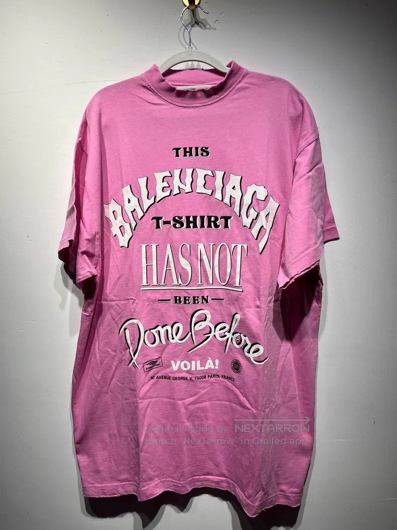 Balenciaga Balenciaga Letter Round Neck Short Sleeve T-Shirt Size S / US 4 / IT 40 - 1 Thumbnail