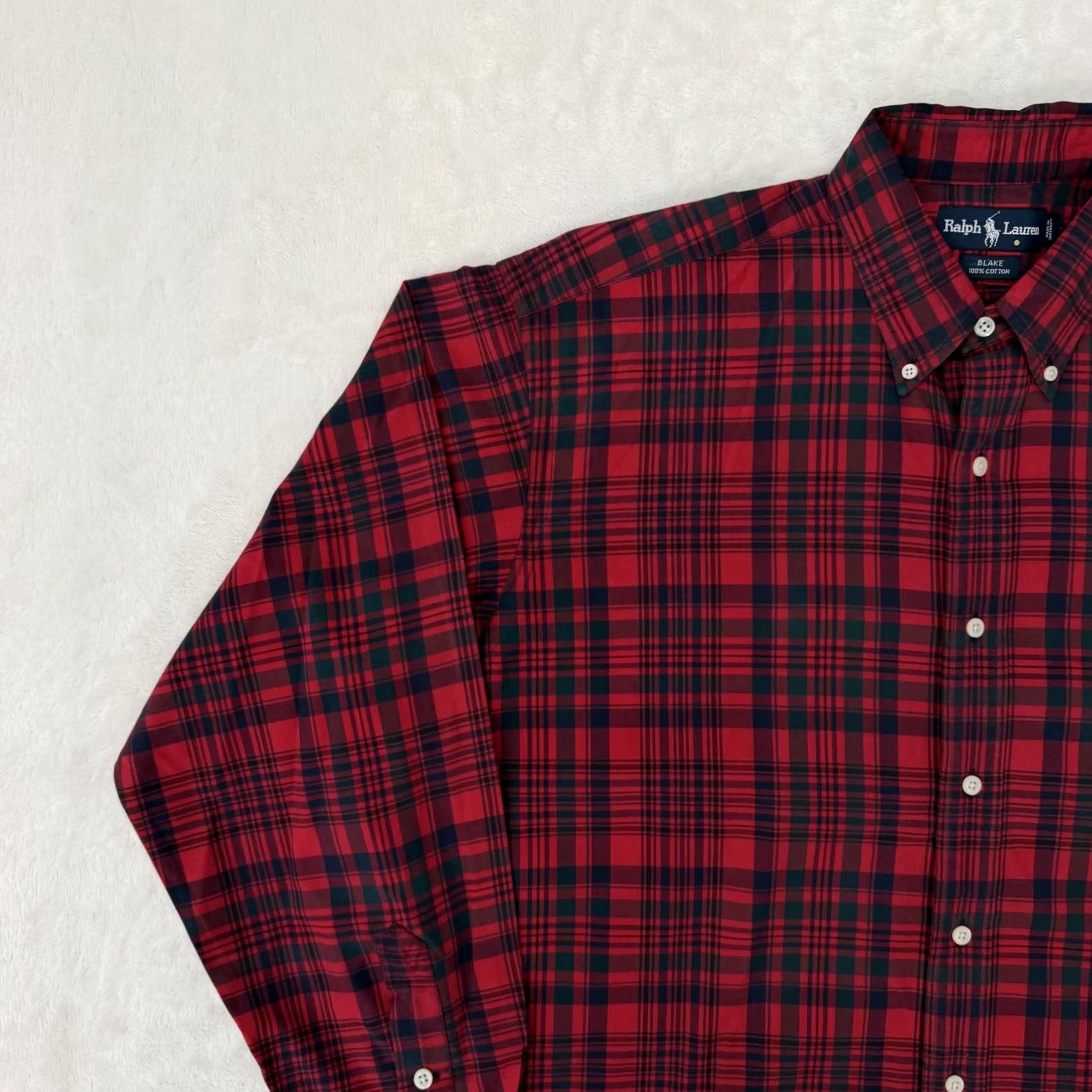 Ralph Lauren Ralph Lauren Blake Shirt Mens L Red Plaid Button-Down Long Sleeve Cotton Size US L / EU 52-54 / 3 - 6 Thumbnail