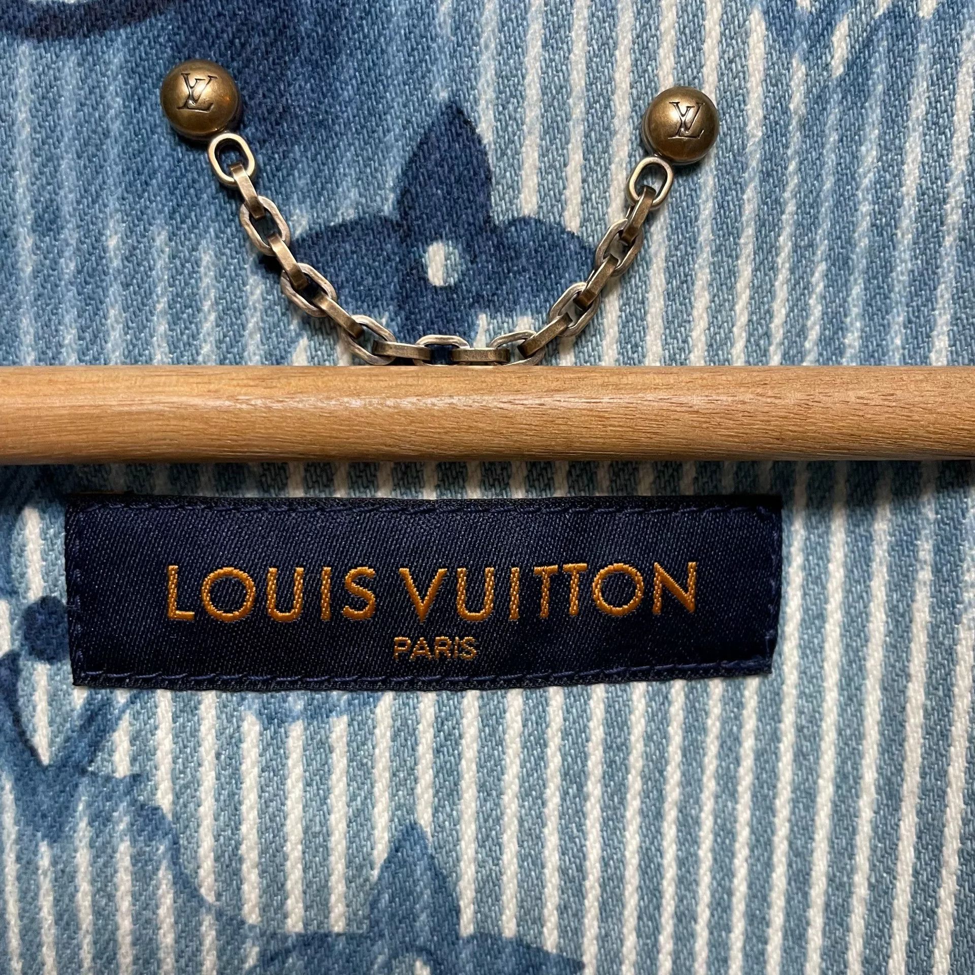Louis Vuitton Louis Vuitton Striped Logo Print Long Sleeve Shirt Size US L / EU 52-54 / 3 - 3 Thumbnail