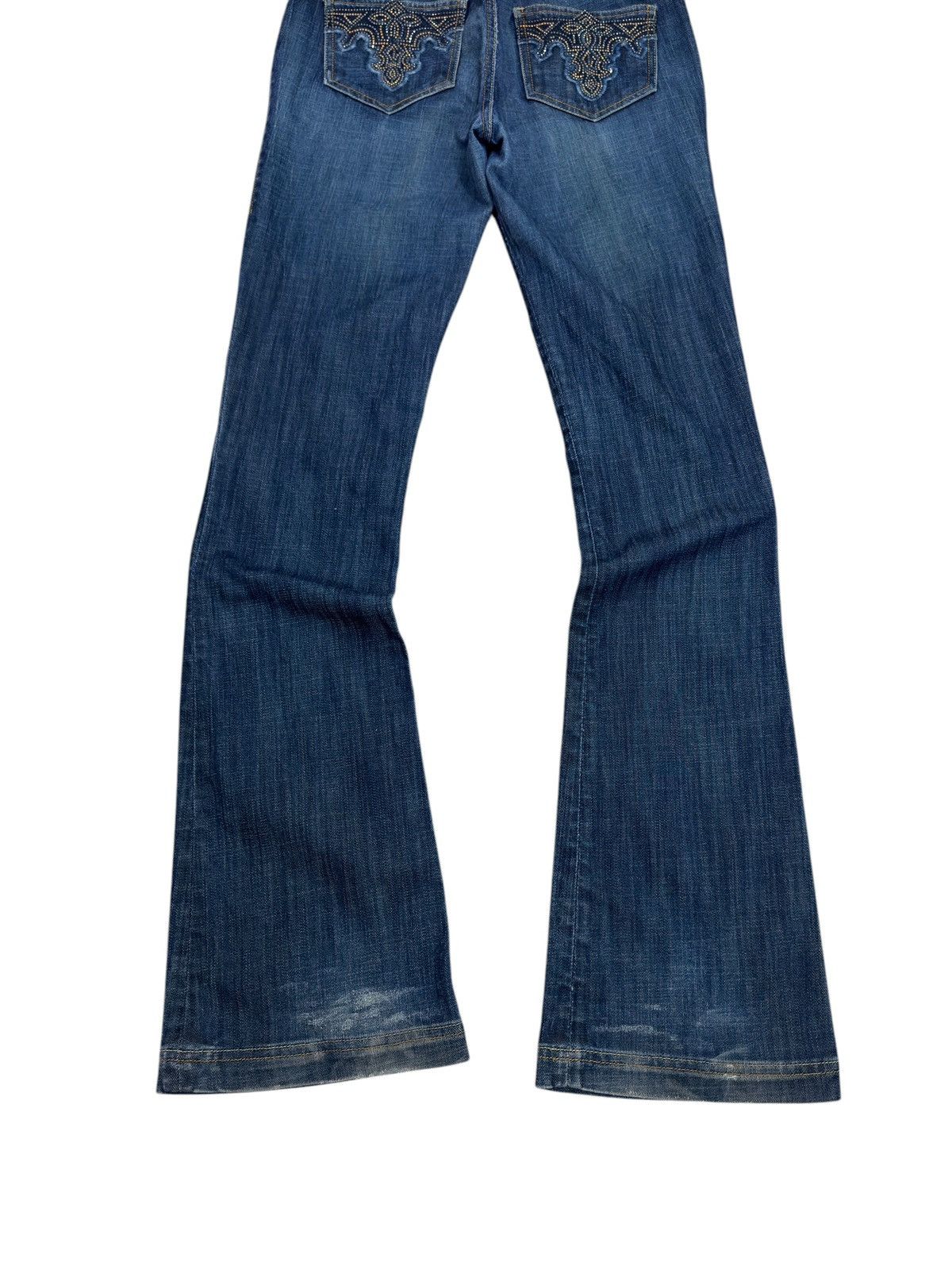If Six Was Nine Vintage Bootcut Antik Denim Swarovski Back Pockets Size 28" / US 6 / IT 42 - 12 Thumbnail