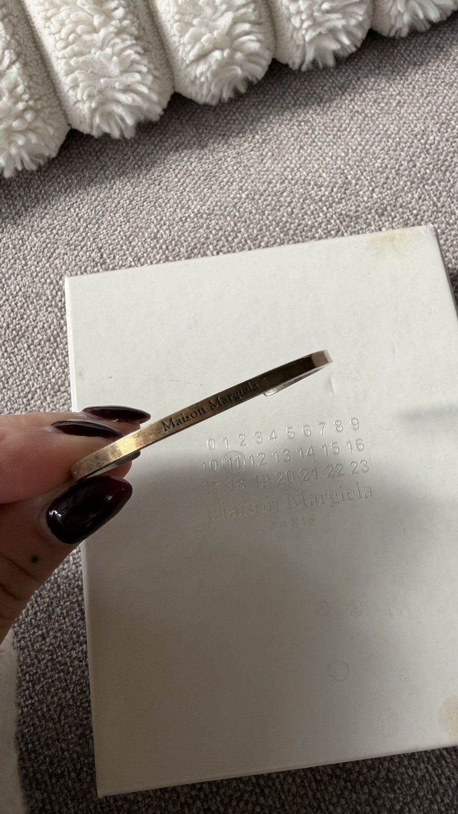 Maison Margiela Maison margiela logo slim cuff bracelet Size ONE SIZE - 3 Thumbnail