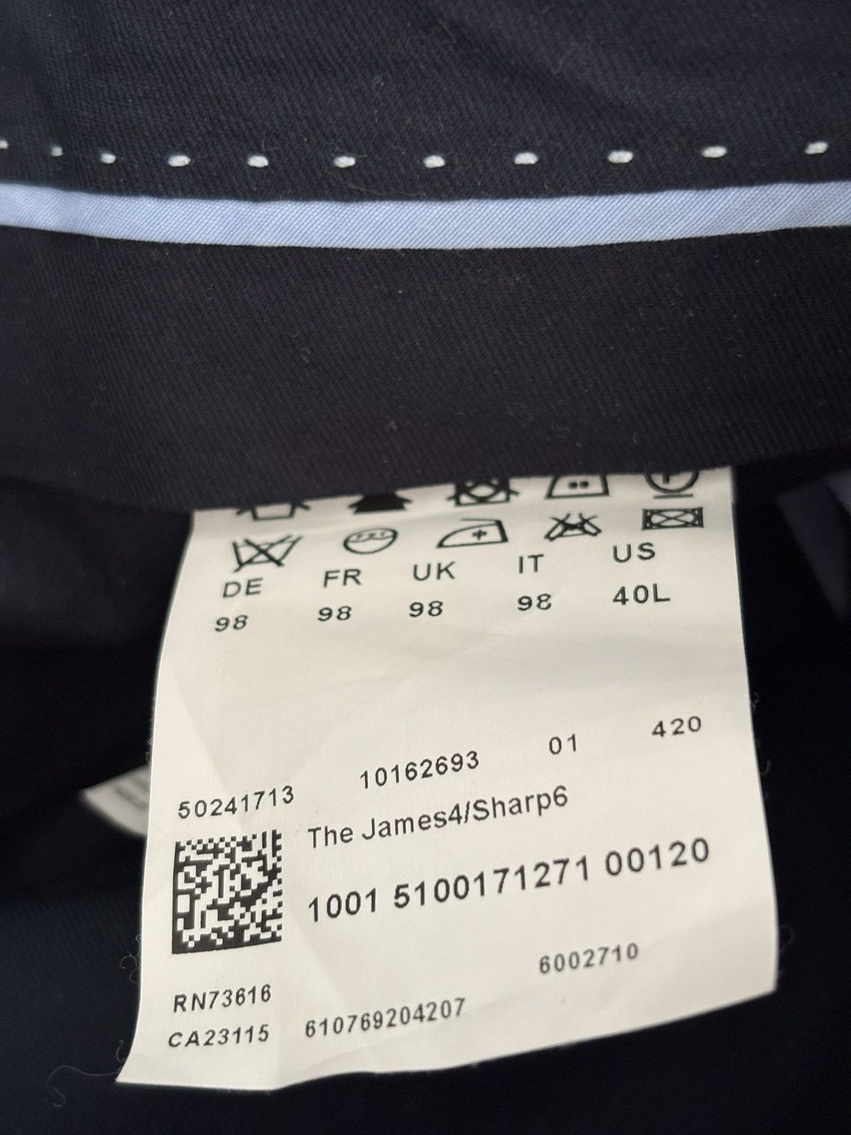 Designer × Hugo Boss Stylish Men’s Hugo Boss Suit – 100% Virgin Wool Size 50L - 12 Thumbnail