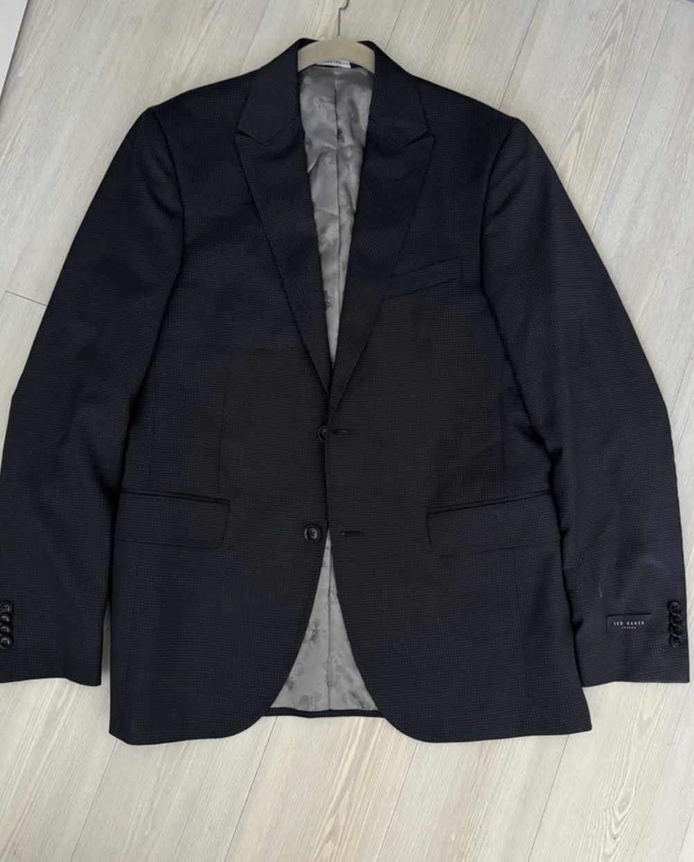 Ted Baker Ted Baker London Robbie Peak Lapel Plaid Wool Blazer Jacket Size 40R - 2 Thumbnail