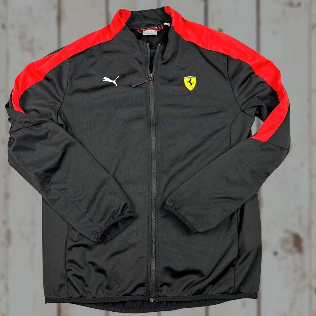 Puma Puma X Ferrari jacket Men Small Black Full Zip Pockets Racing Windbreaker Sports Shirt Size US S / EU 44-46 / 1 - 1 Thumbnail