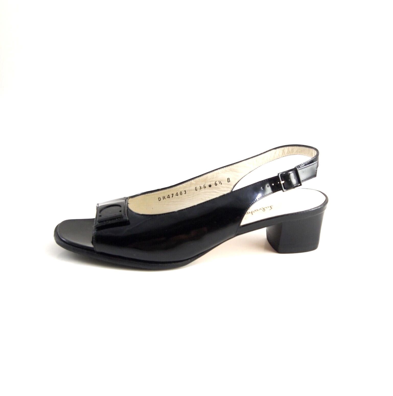 Salvatore Ferragamo Ferragamo Gancio Slingback Sandals Black EU 36.5 US 6.5 B Size US 6.5 / IT 36.5 - 2 Thumbnail