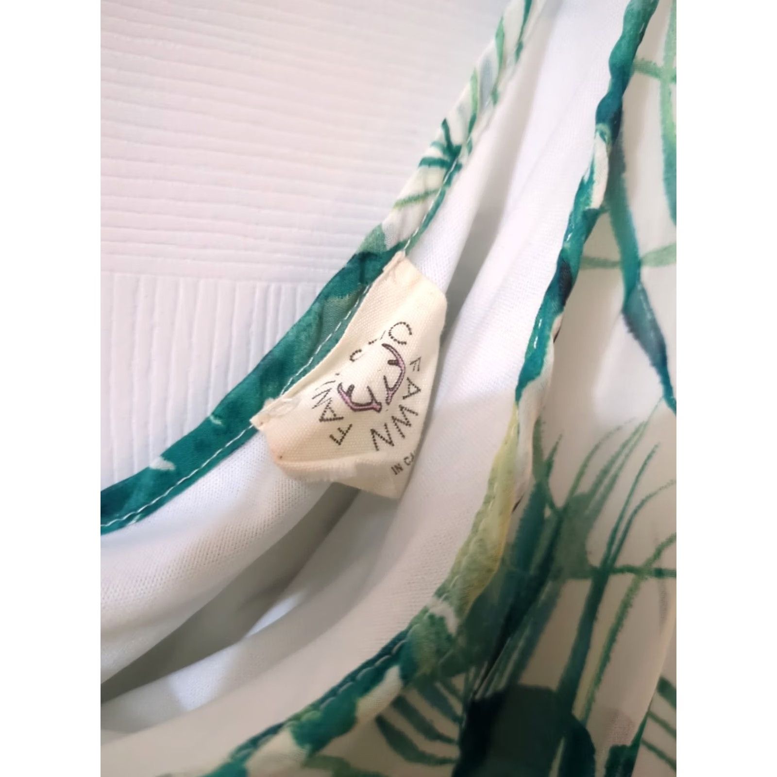 Vintage Fantastic Fawn One Shoulder Mini Dress Women Floral L Green Sleeveless Short Dress 90s Flower Theme Size L / US 10 / IT 46 - 3 Thumbnail