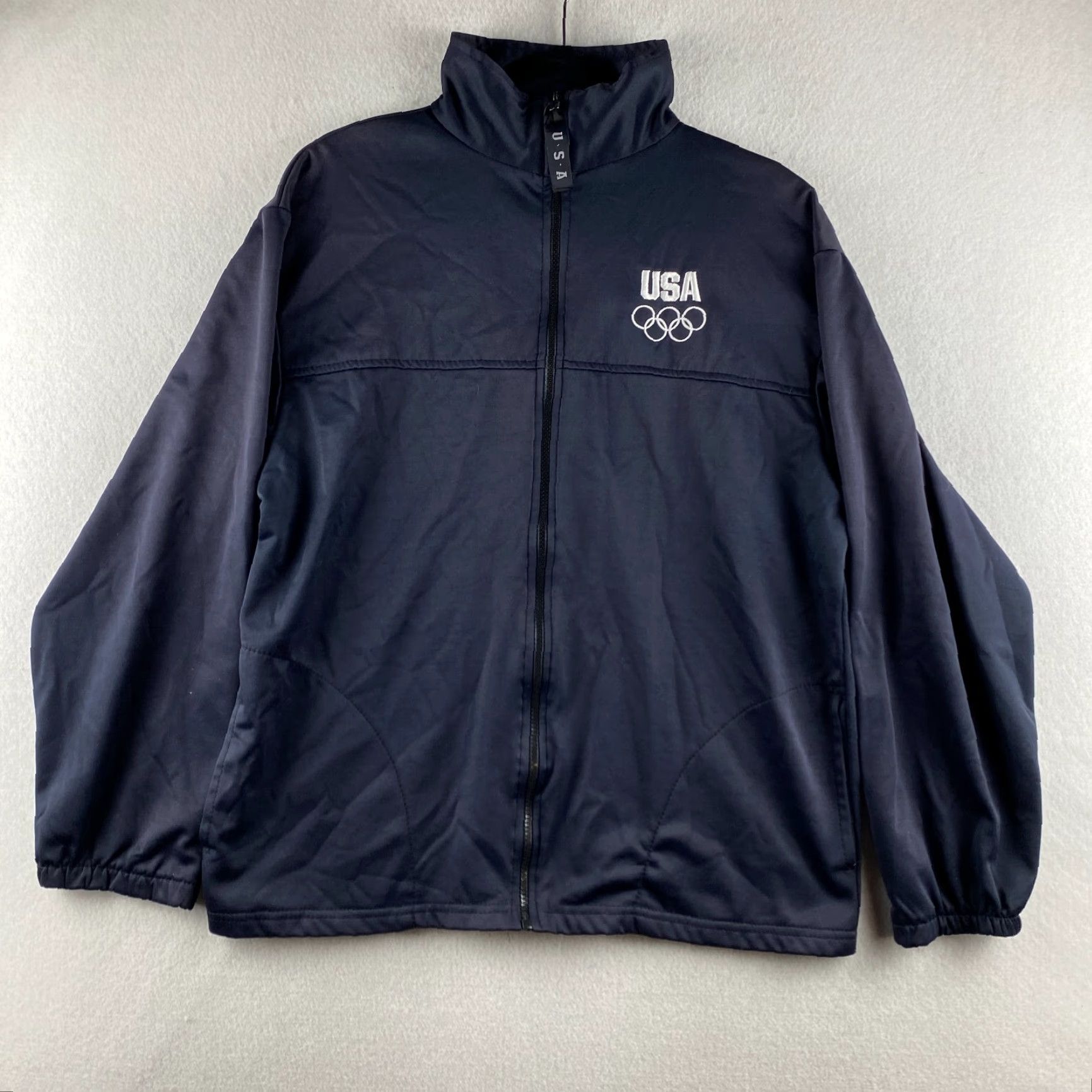 Vintage VINTAGE United States Olympic Committee Jacket Mens L Blue Track Full Zip Olympics Logo Size US L / EU 52-54 / 3 - 2 Thumbnail
