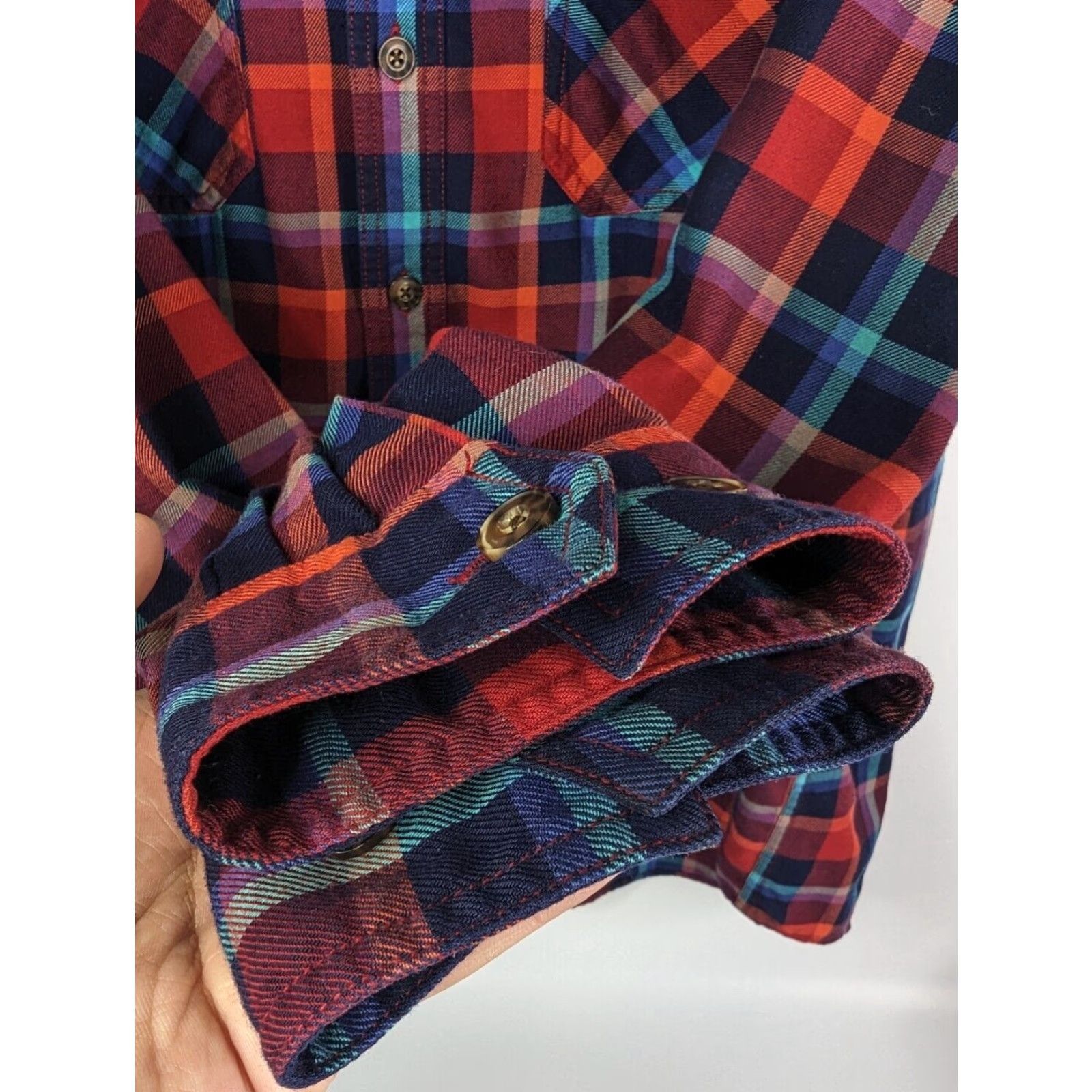 Vintage Duluth Free Swingin Wicking Red Blue Plaid Flannel Long Sleeve Mens XL Tall Shirt Size US XL / EU 56 / 4 - 3 Thumbnail