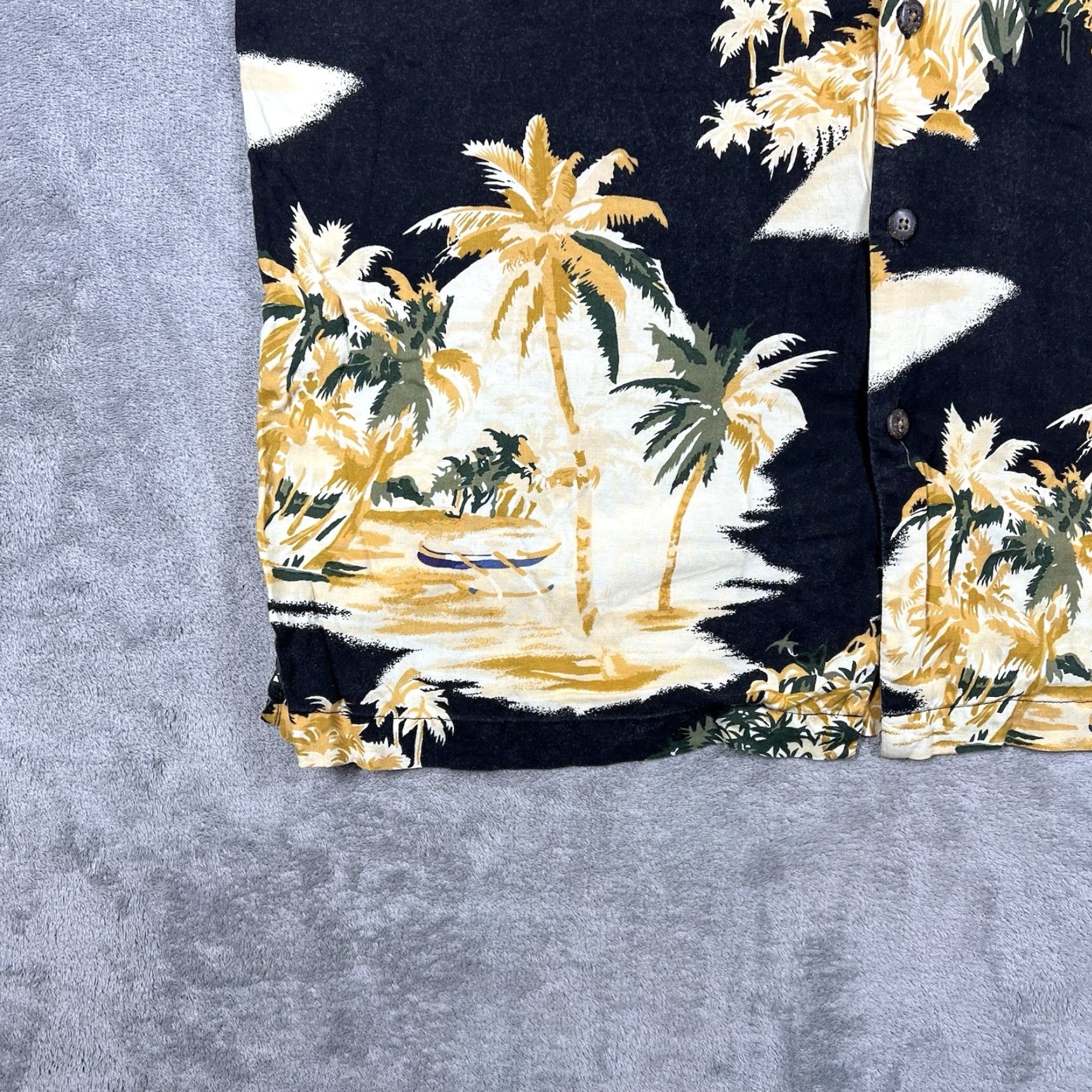 Vintage VINTAGE Linguine & Bob Hawaiian Shirt Men's Button Up Size L Blue Floral Short Sleeve Regular Button-Up 100% Rayon Size US L / EU 52-54 / 3 - 3 Thumbnail