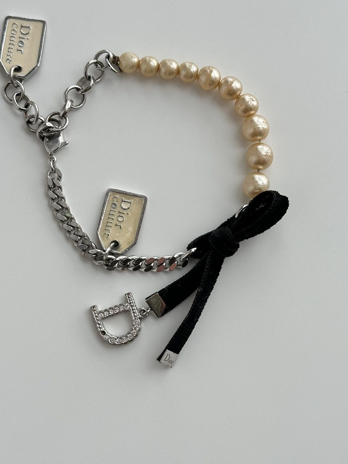 Dior Dior Velvet Bow and Pearl Bracelet by John Galliano Size ONE SIZE - 3 Thumbnail