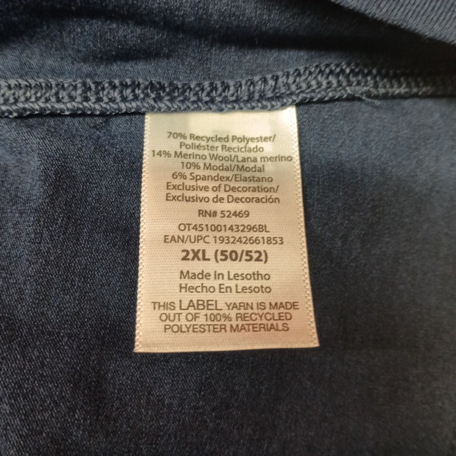 Other Ozark Trail Men's 1/4 Zip Pullover Size 2XL Blue Wool Blend Size US XXL / EU 58 / 5 - 9 Thumbnail