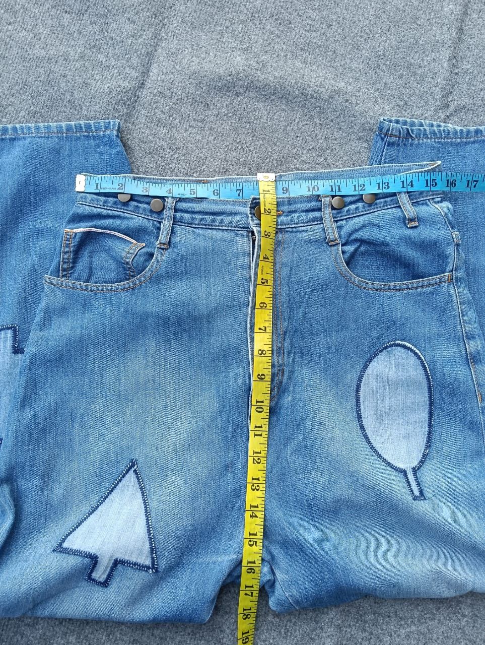 Ne-Net Né-net Selvedge by issey miyake Graphic Patch Denim Jeans Size US 31 - 3 Thumbnail