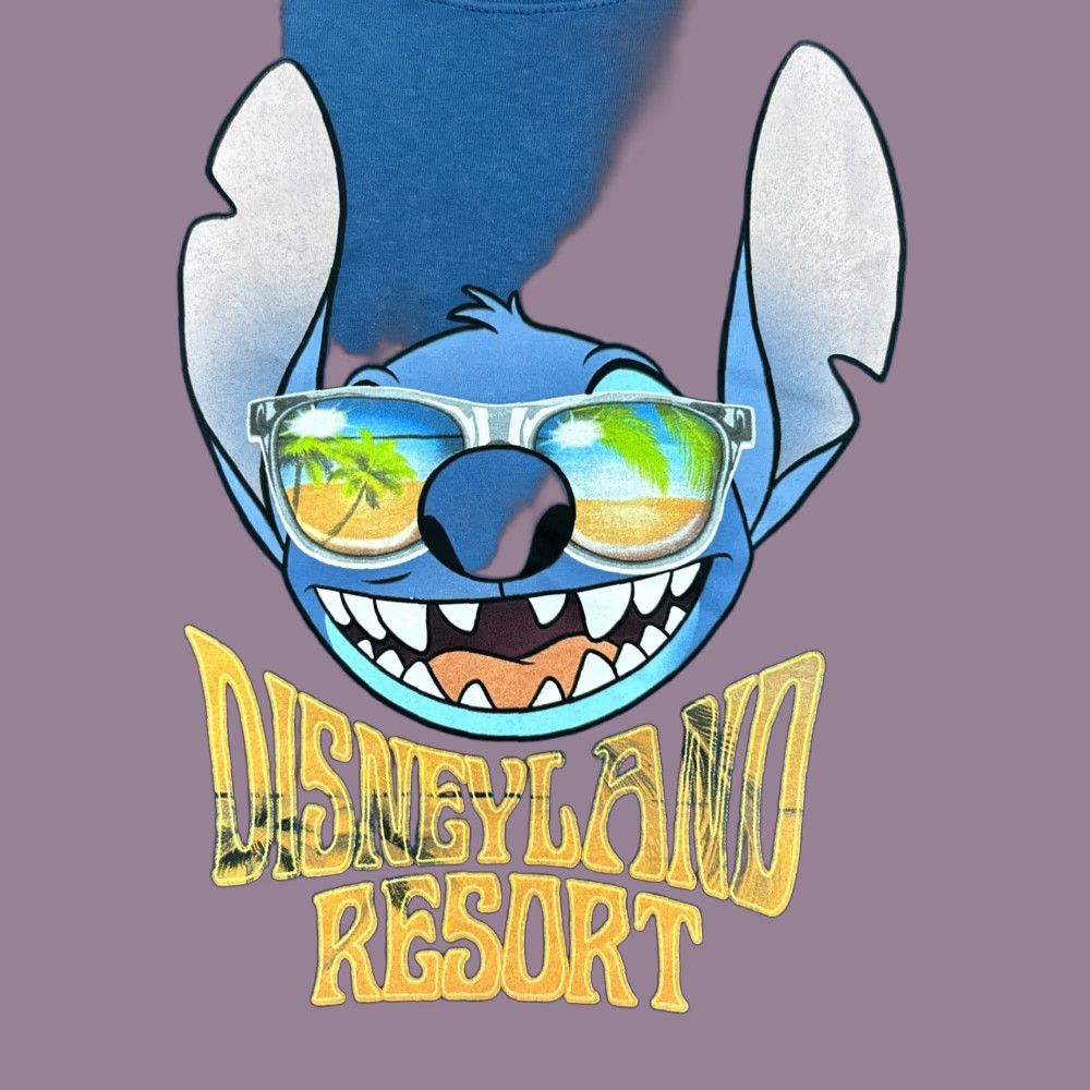Hanes Hanes Disney T-Shirt Mens XL Blue Graphic Print Stitch Disneyland Resort Cotton Size US XL / EU 56 / 4 - 1 Thumbnail