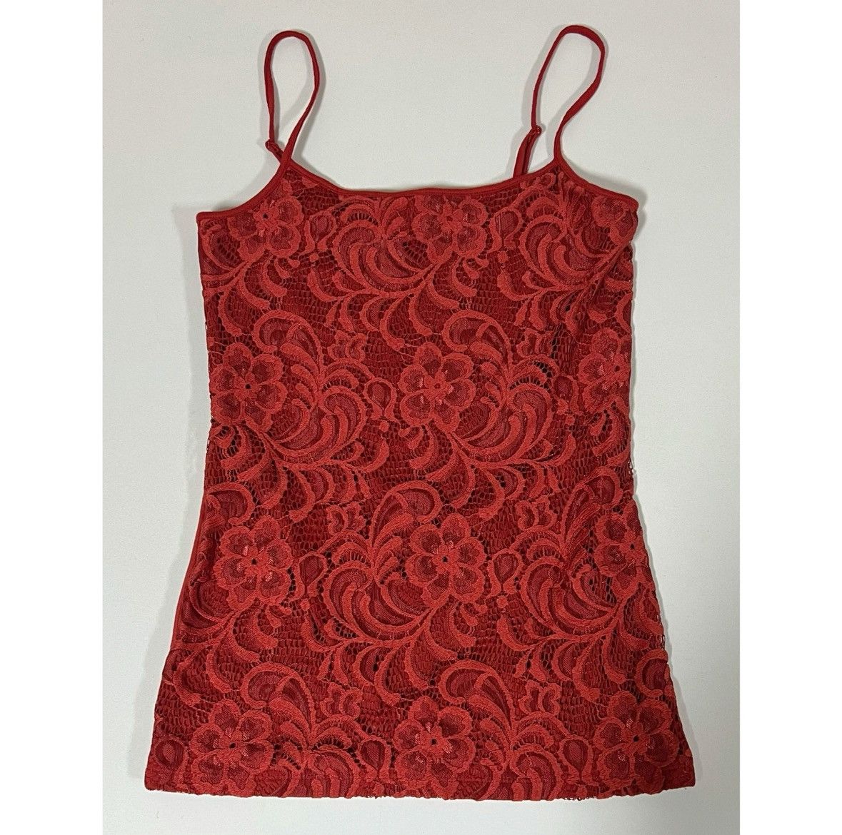 Ann Taylor Ann Taylor Orange Lace Cami Camisole Tank Top Shirt XS 🧡🍂 Size XS / US 0-2 / IT 36-38 - 1 Thumbnail