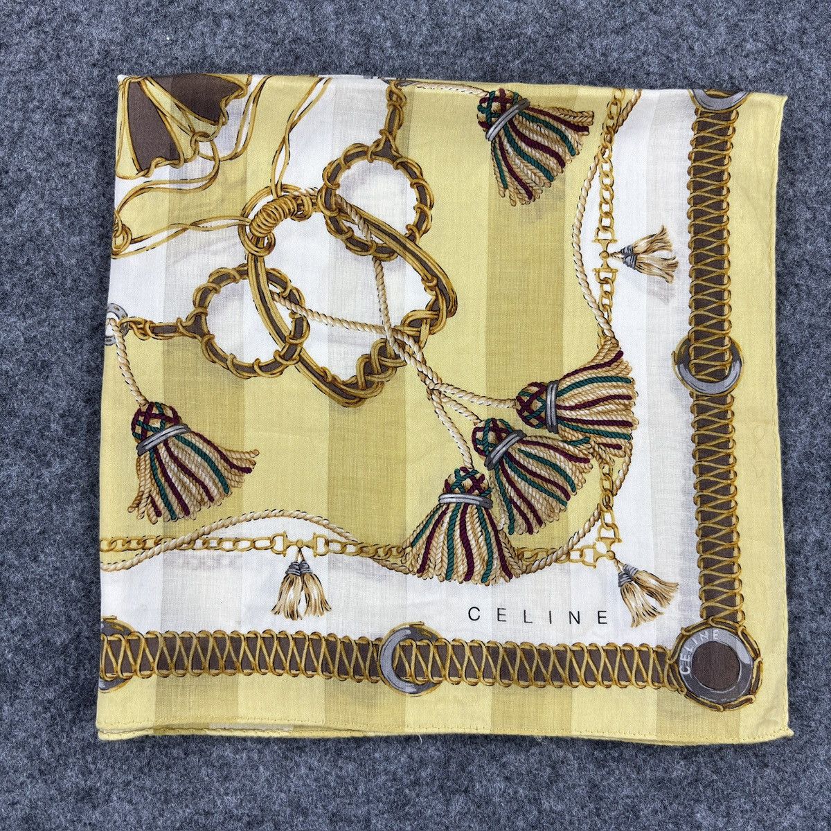 Celine × Vintage Handkerchief # E035 # Bandana # Neckerchief Size ONE SIZE - 6 Thumbnail